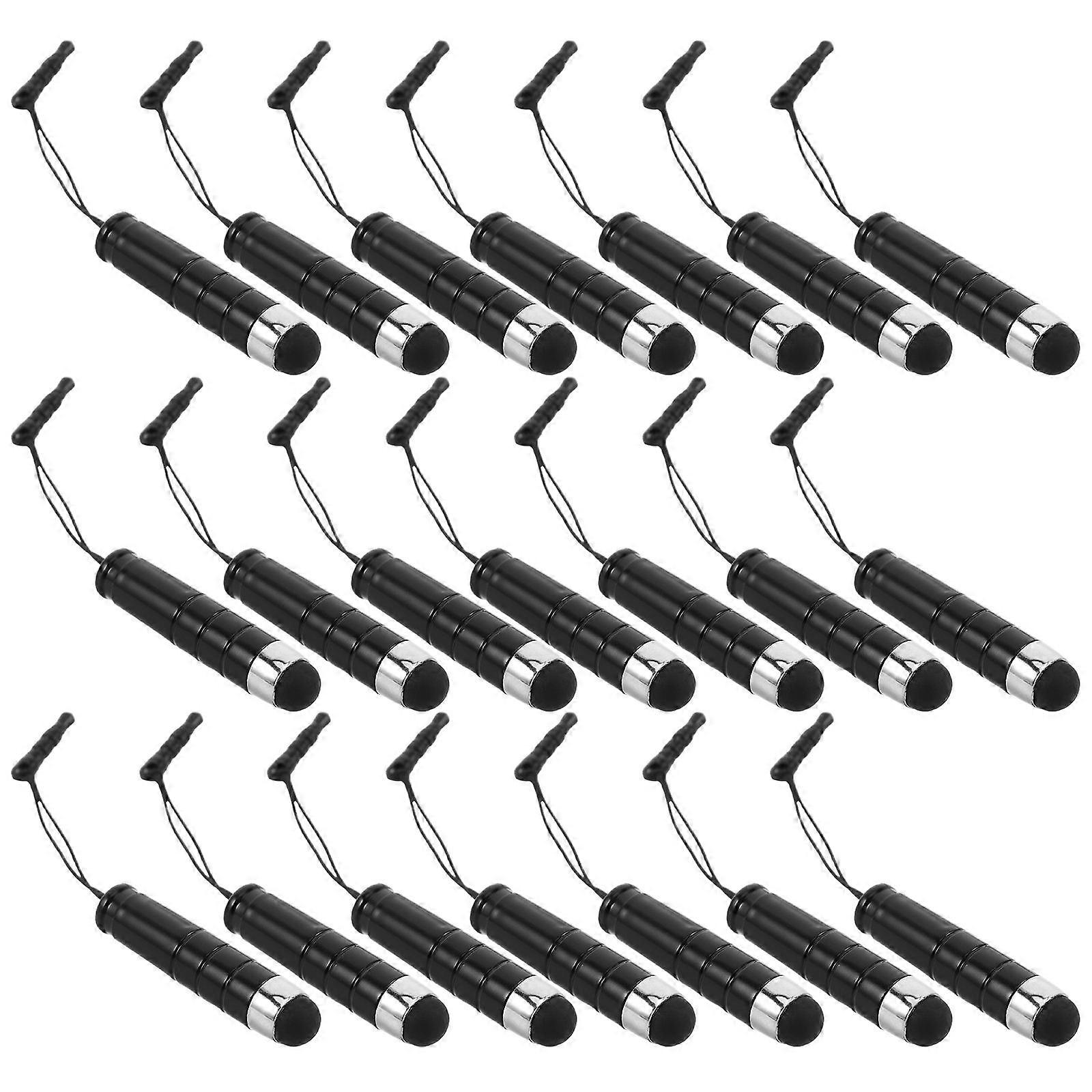 Plastic Capacitive Stylus Pen for Writing Use 100Pcs Black Touchscreen Pen