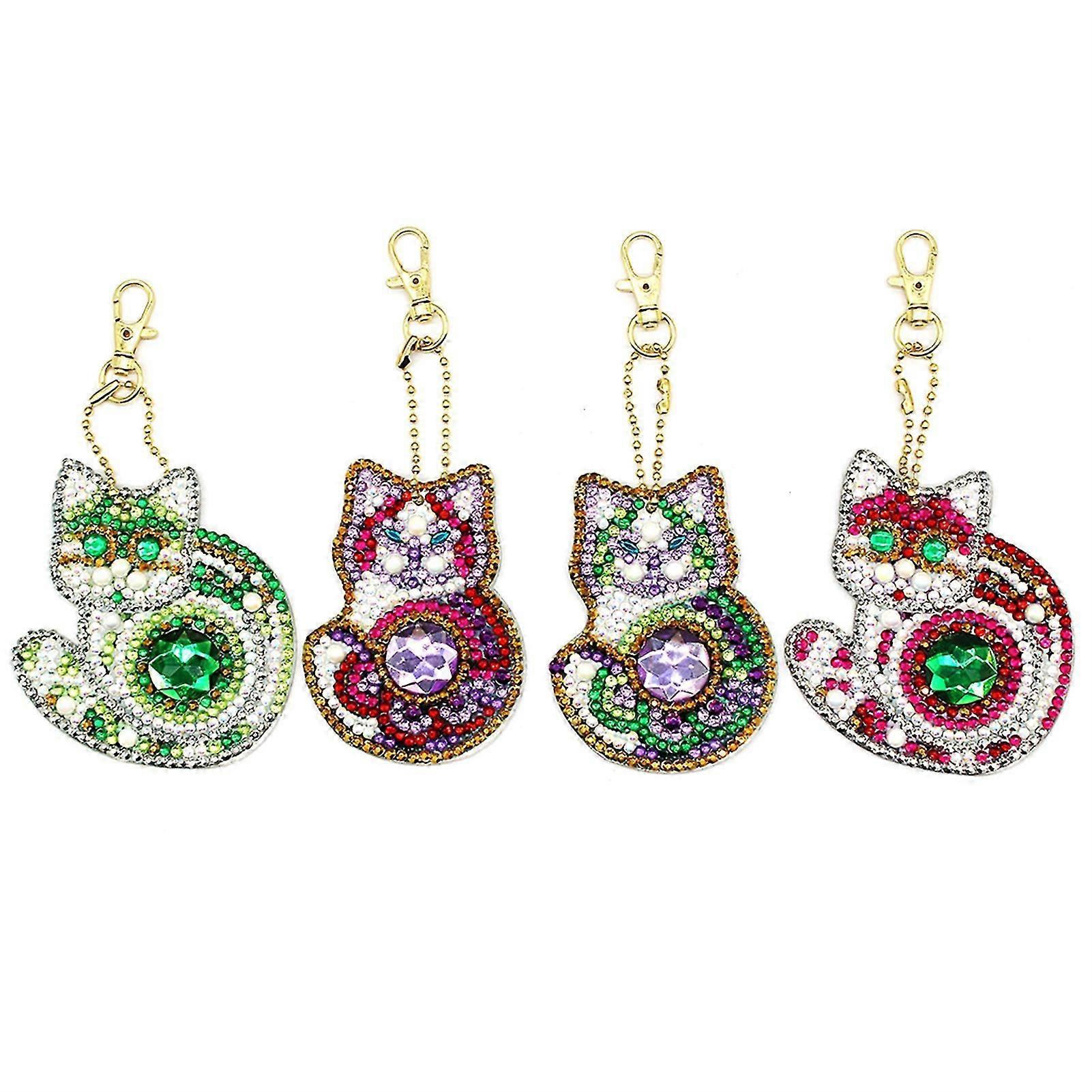 DIY 5D Diamond Painting Keychain Set