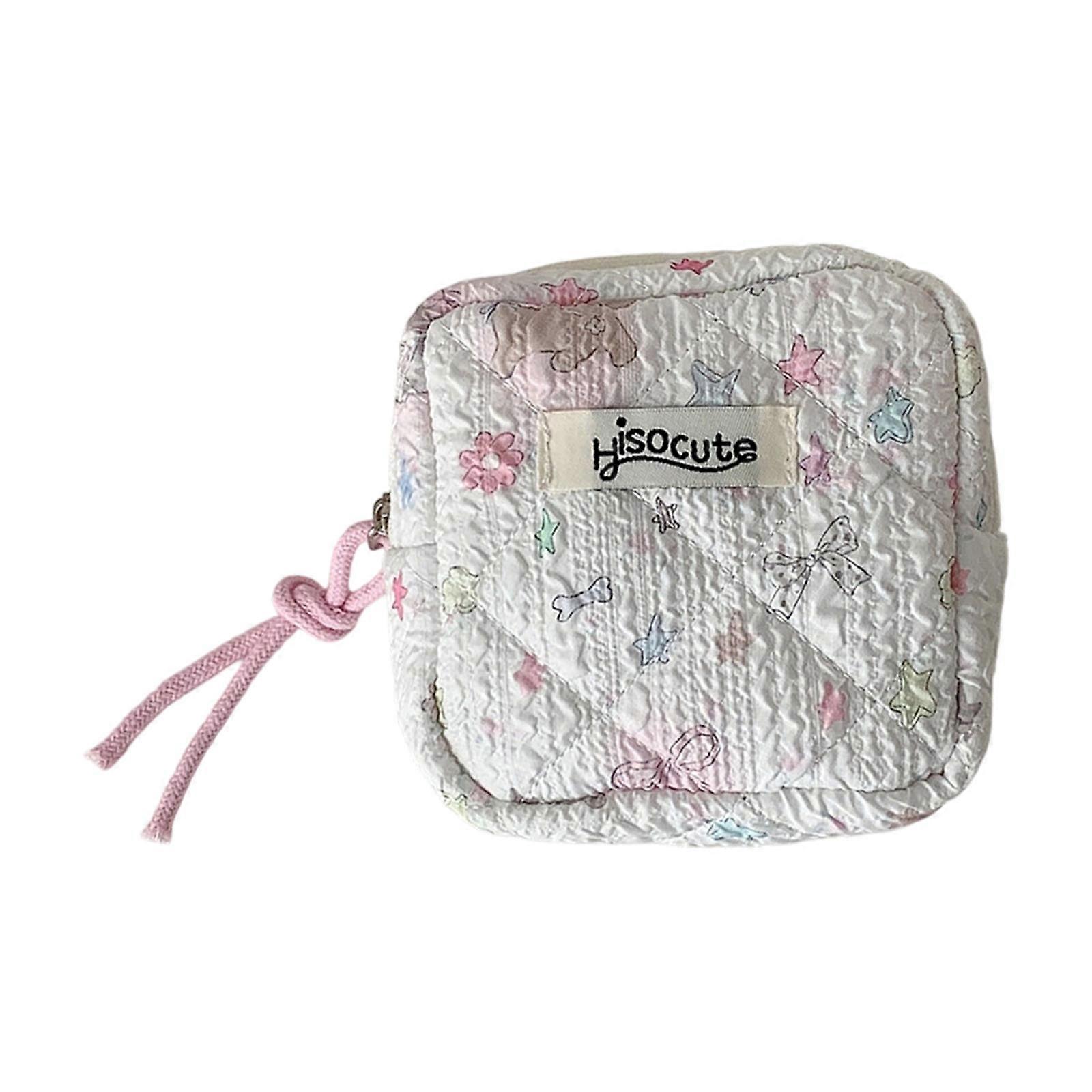 Convenient Menstrual Product Holder Practical Sanitary Napkin Holder Soft Fabric Bag for Traveler and Students Multicolor