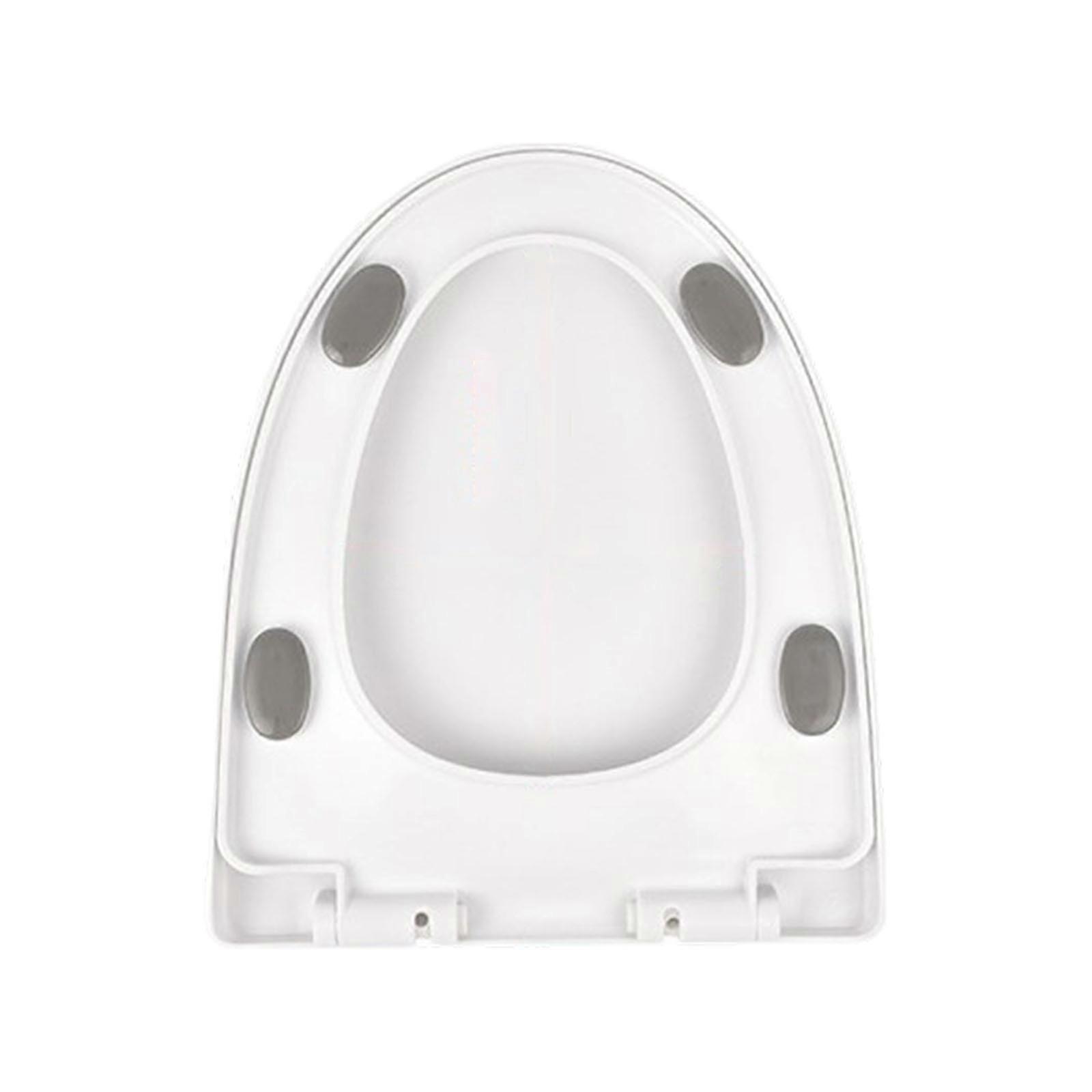Universal Not Slip Toilet Seat Replacement Heavy Duty Quiet Slow Closing Designs Lid Case for Classical Toilet Models Multicolor