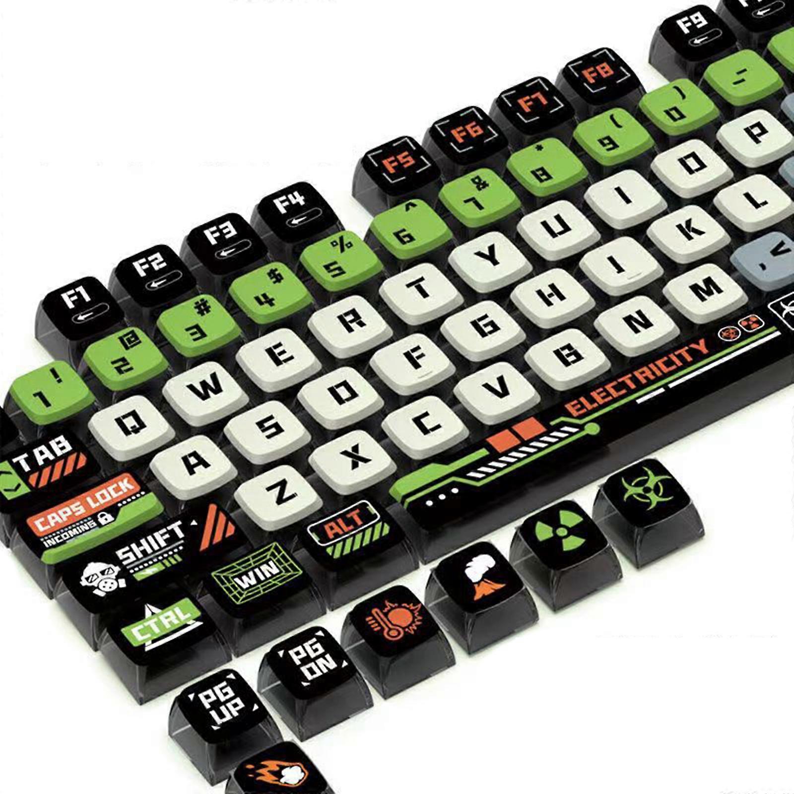 Doomsdays Skys MDA Profile Keycaps For Mechanical Keyboards 4 Surfaces Dye Sublimated AntiFade PBT+PC Long Use Multicolor