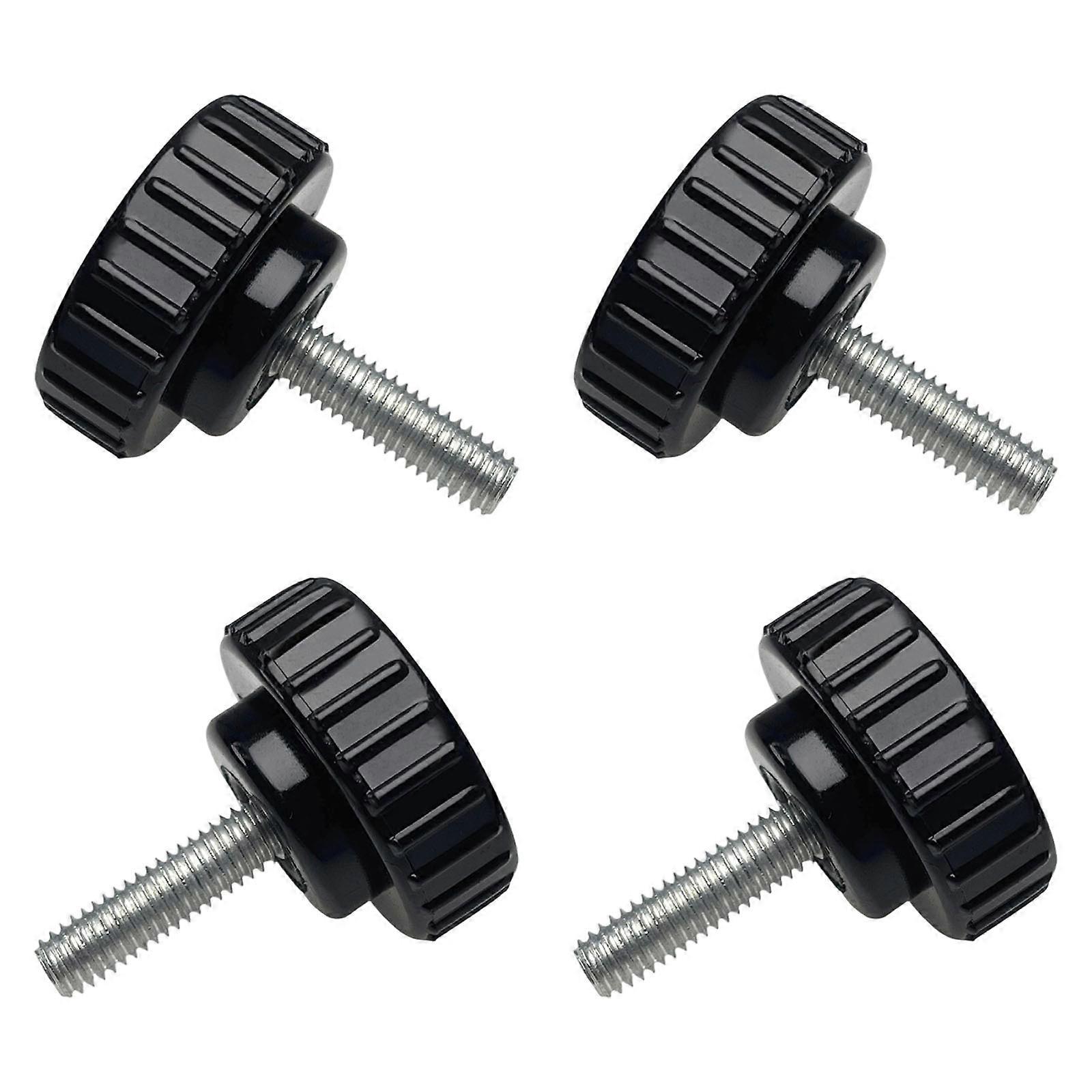 4Pcs Plastic Button Head Ergonomic Knob Round Head Handle Hand Screw Knurled Hand Tighten Adjusting Bolt Enduring Multicolor