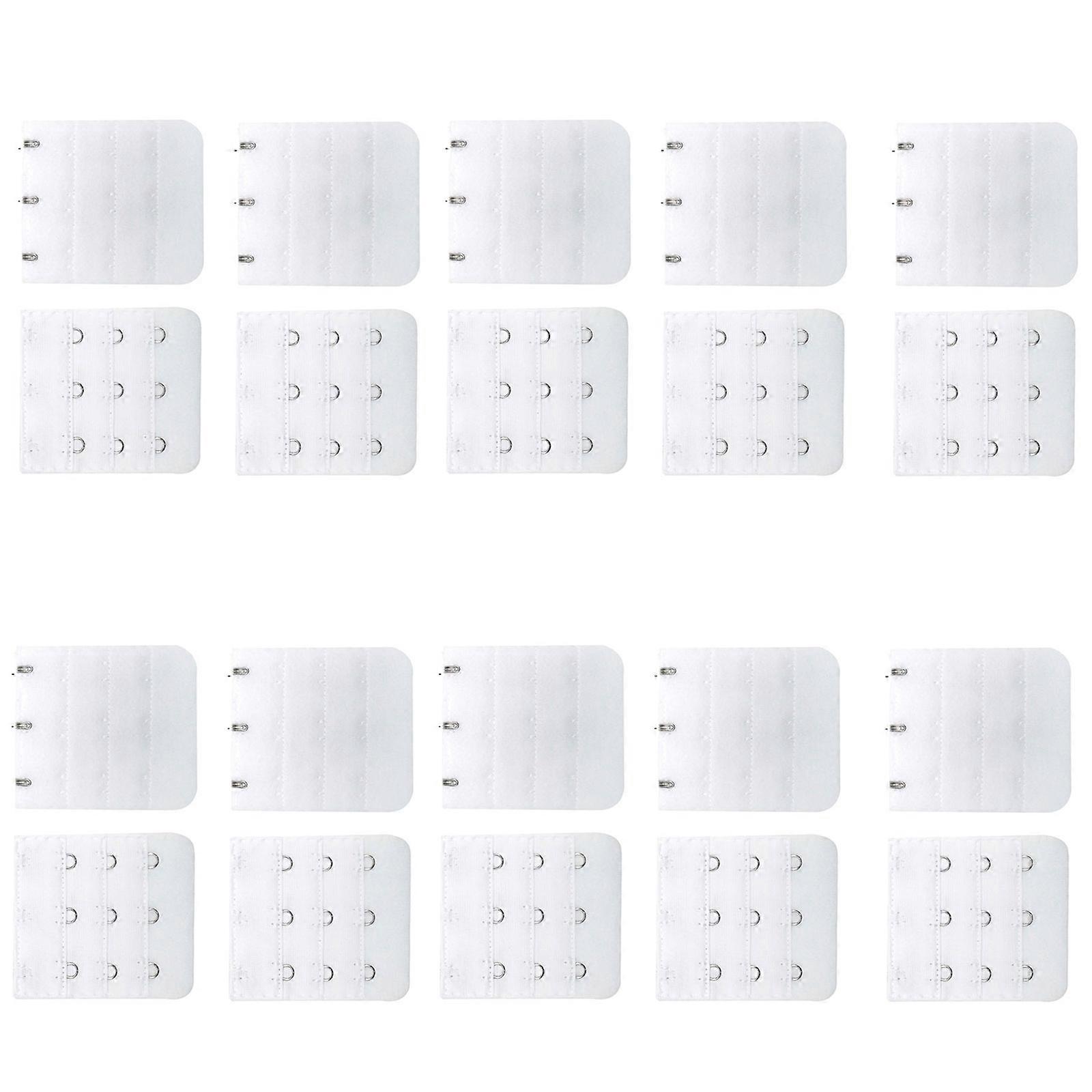 Maternity Bra Extender With 3 Adjustable Hooks Smooth Design Elastic Nylon Alloy Bra Clip Universal Underwear Solution  White