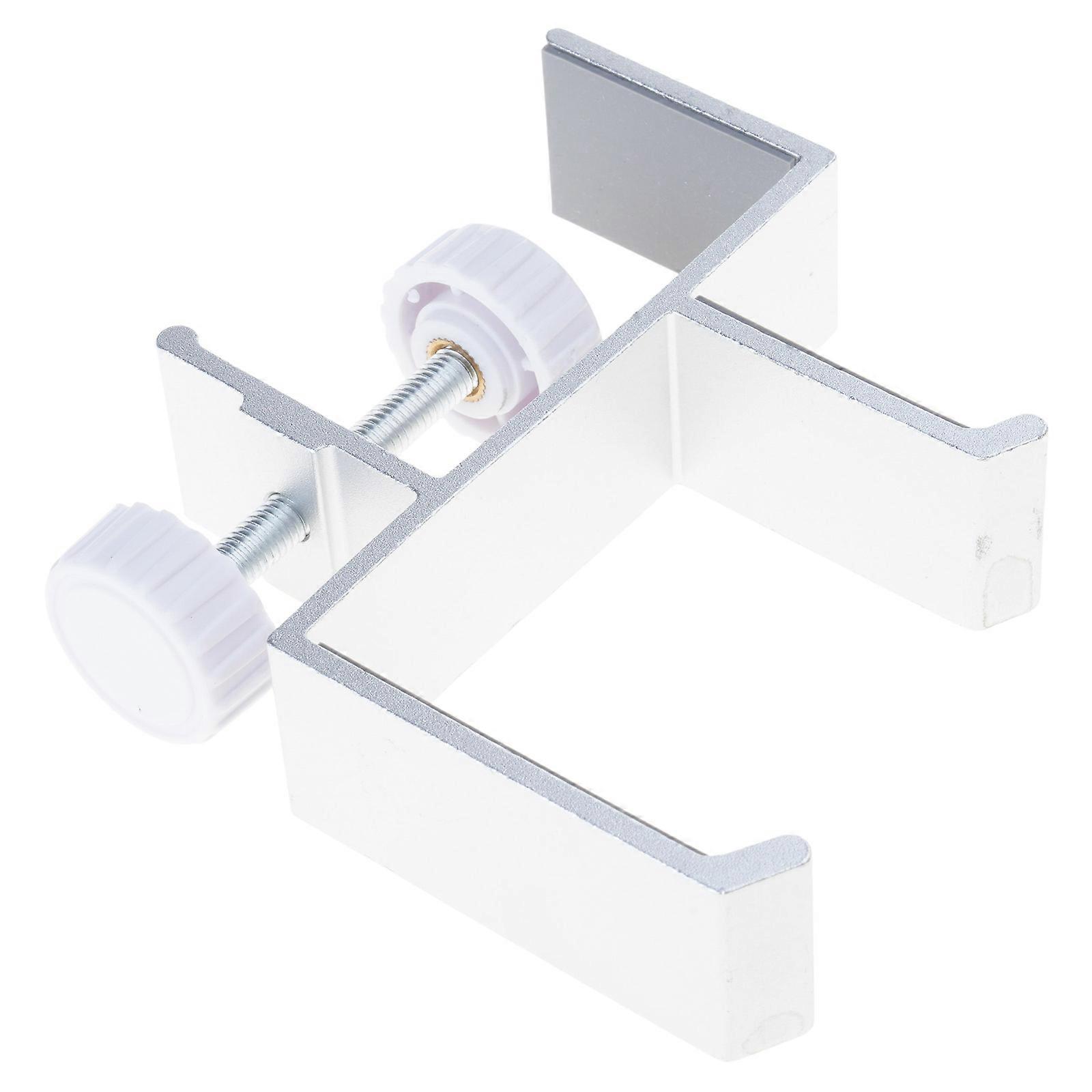 מתחת לשולחן מהדק כפול וו עיצוב בקר מחזיק מעמד אלומיניום סגסוגת אוזניות מתלה תצוגה לעבודה משחקים כסף