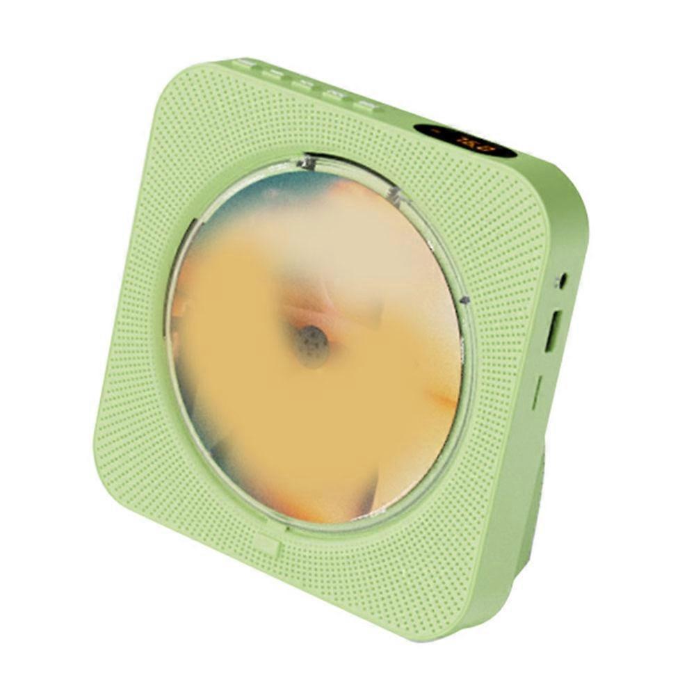Portable CD Player KC-718 - Bluetooth, Dual Speakers, FM Radio, USB, Headphone Mode, Stereo Sound Green US Plug