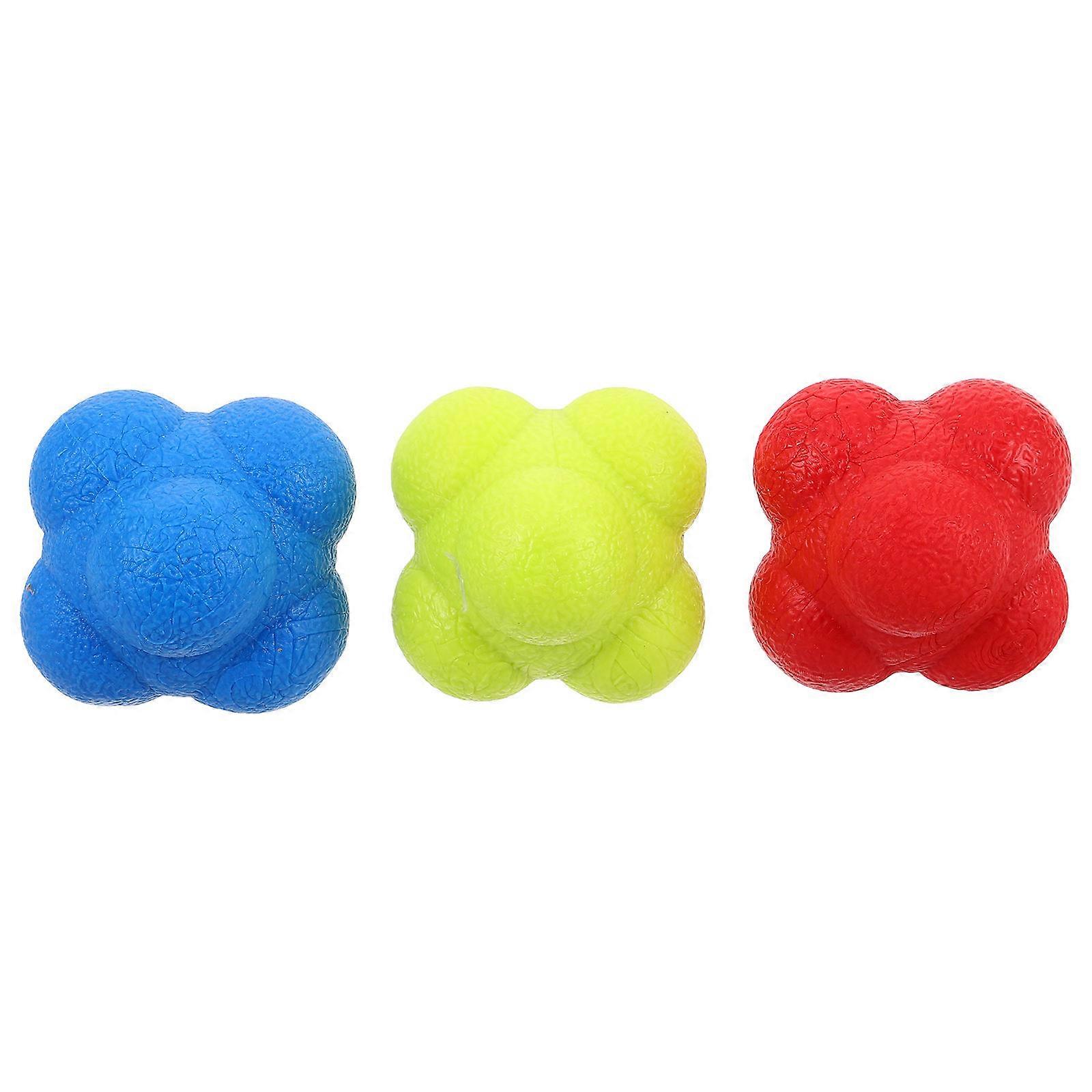 Reflex Balls Hexagonal Reaction Ball for Hand Eye Coordination Training 3Pcs