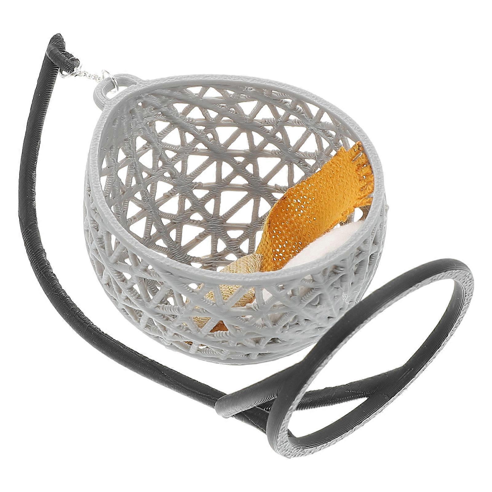 Creative Mini Dollhouse Swing Chair Layout Prop For Architectural Models In Assorted Color With DIY Assembly 1Set