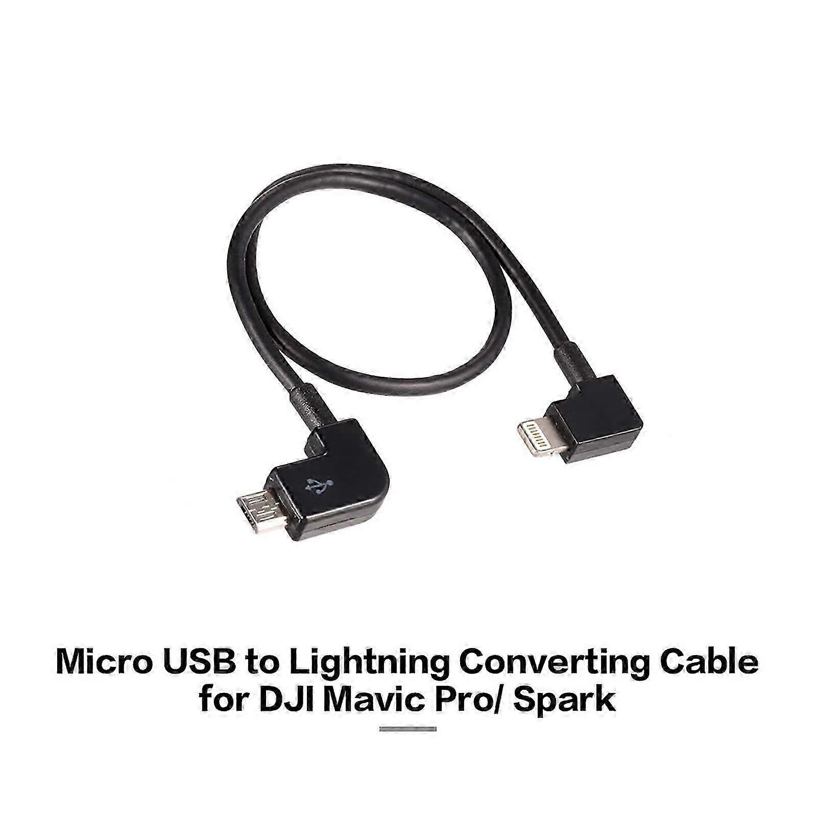 Micro USB to Lightning Remote Control Tablet Phone Data Converter Transfer Cable for Android iOS DJI Spark Mavic Pro