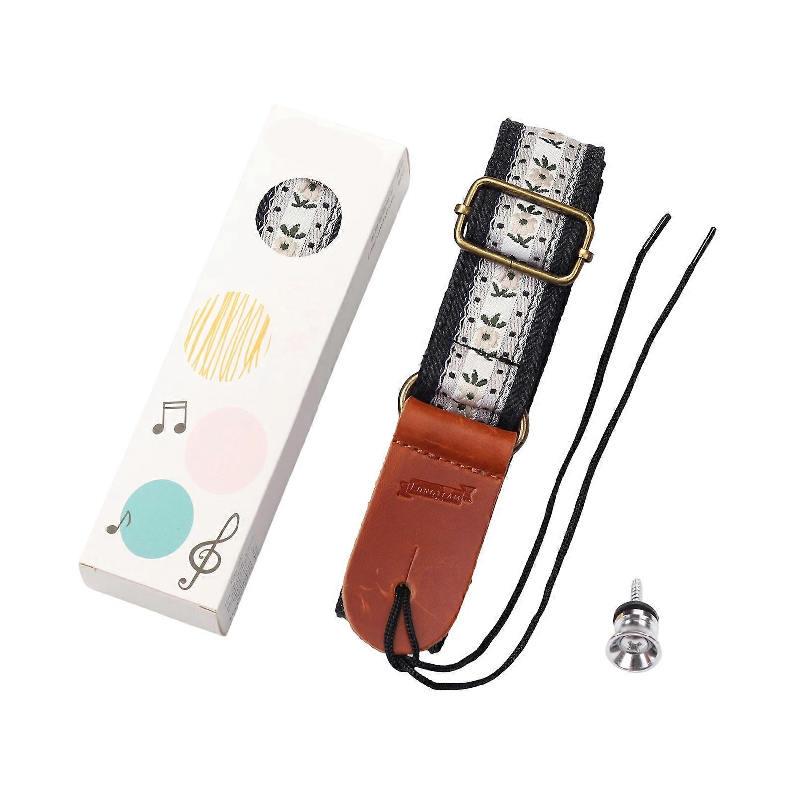 Minimalists Embroidered Ukulele Straps (includes oness end studs) Multicolor