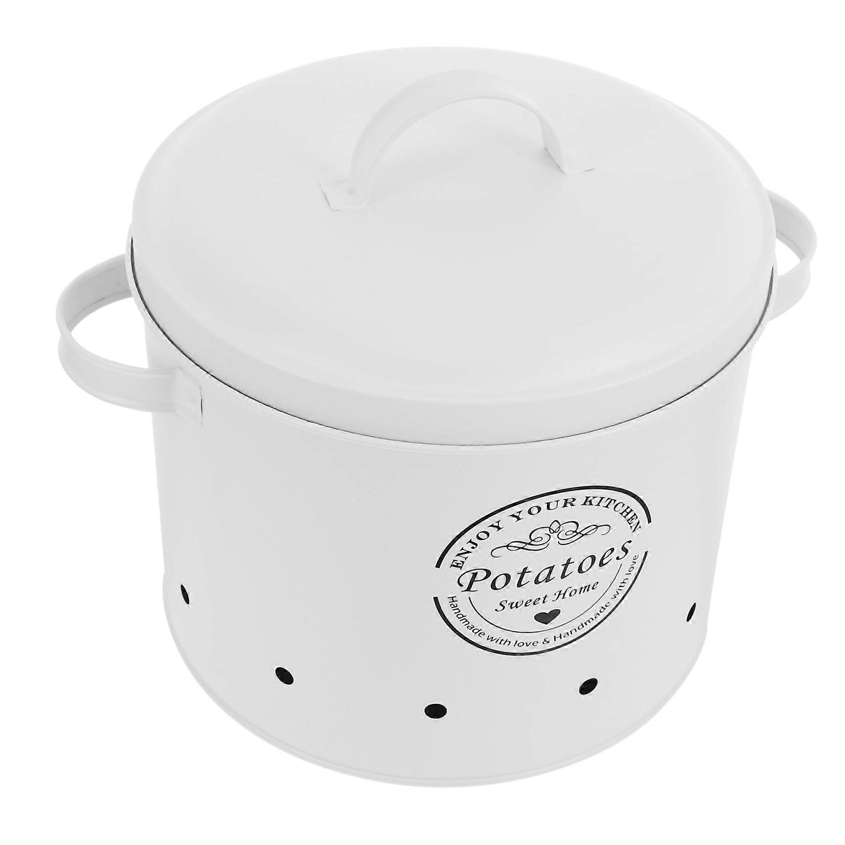 Vegetable Storage Container with Durable Iron Construction, Keeps Onion Potato Garlic Fresh for Kitchen