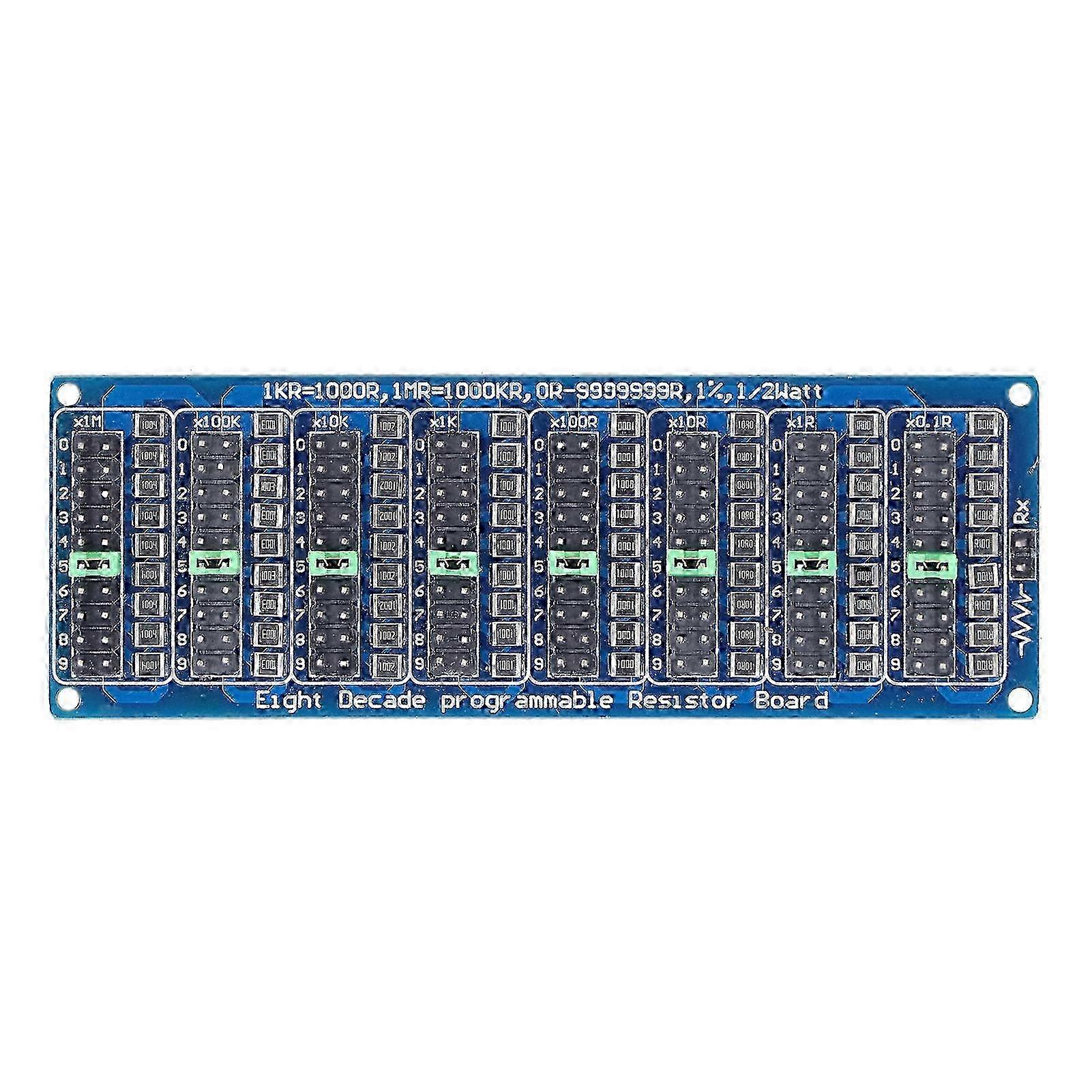 x Programmable Resistor Board Screw Terminal Block to 9999999R 8 Section 0.1R Accuracy Electronic Component
