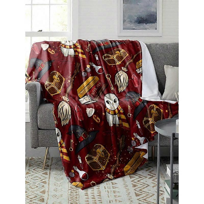 1pc Magical Elements Pattern Cozy Blanket, Perfect Halloween Christmas Gift for Adding Wizarding Festive Vibe and Warmth