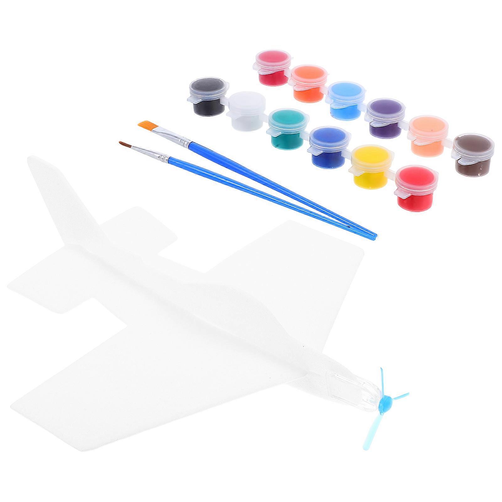 Model Airplane Foam Glider for Craft 1Set DIY White Paintable Kit