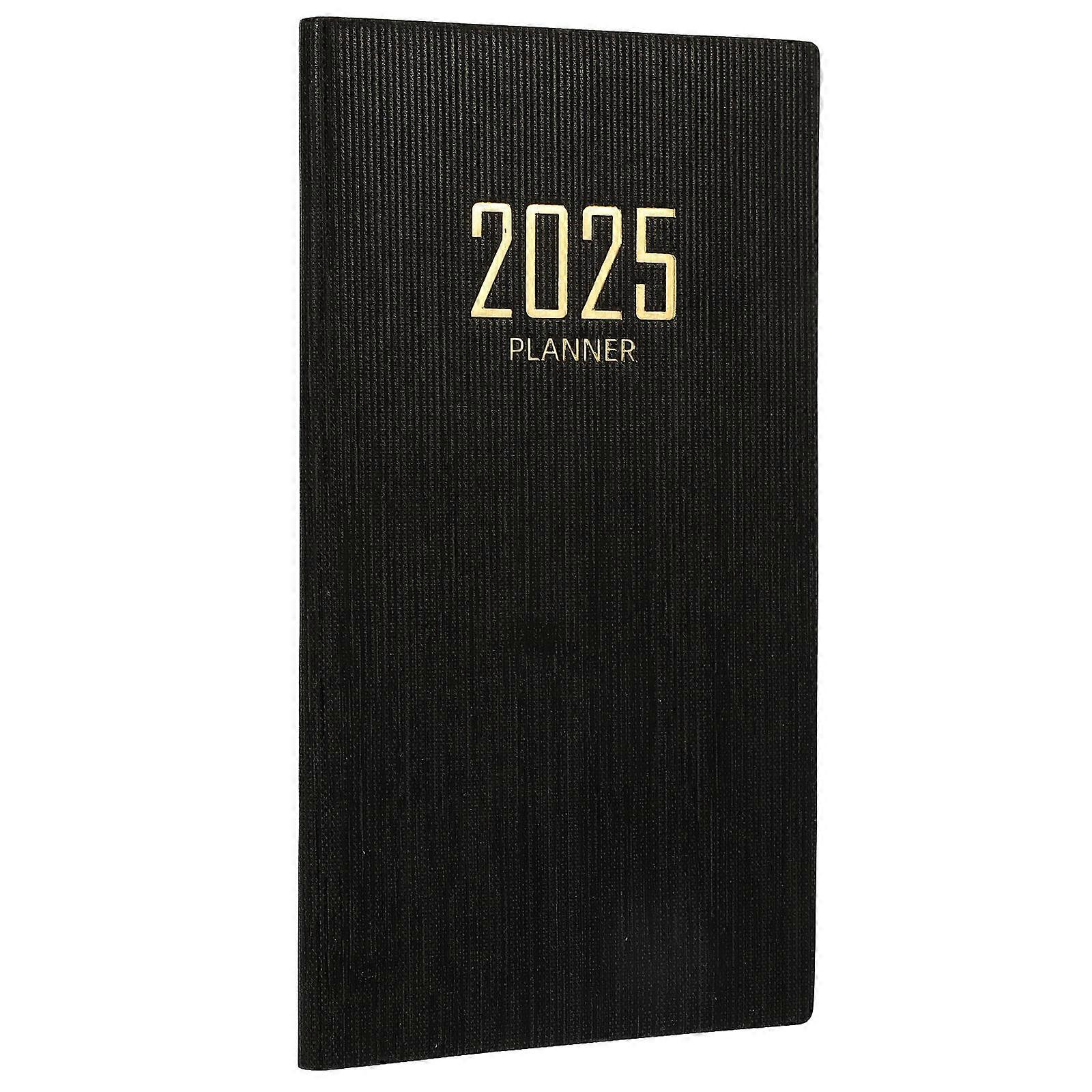 Task Notebook For Teachers Daily Planning 2025 Yearly Schedule A6 Size Black Rectangular 1Pcs