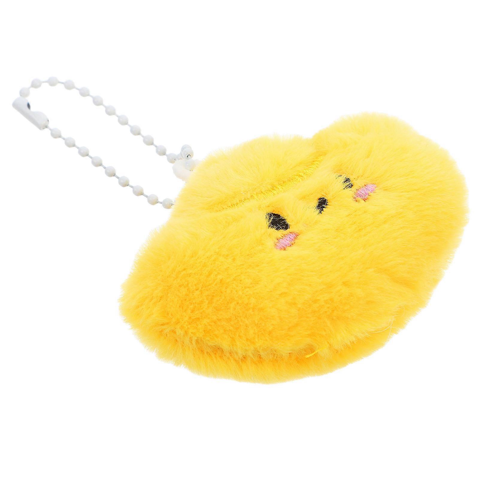 Ingot Plush Doll Pendant for Decor with Squeaky Function Keychain
