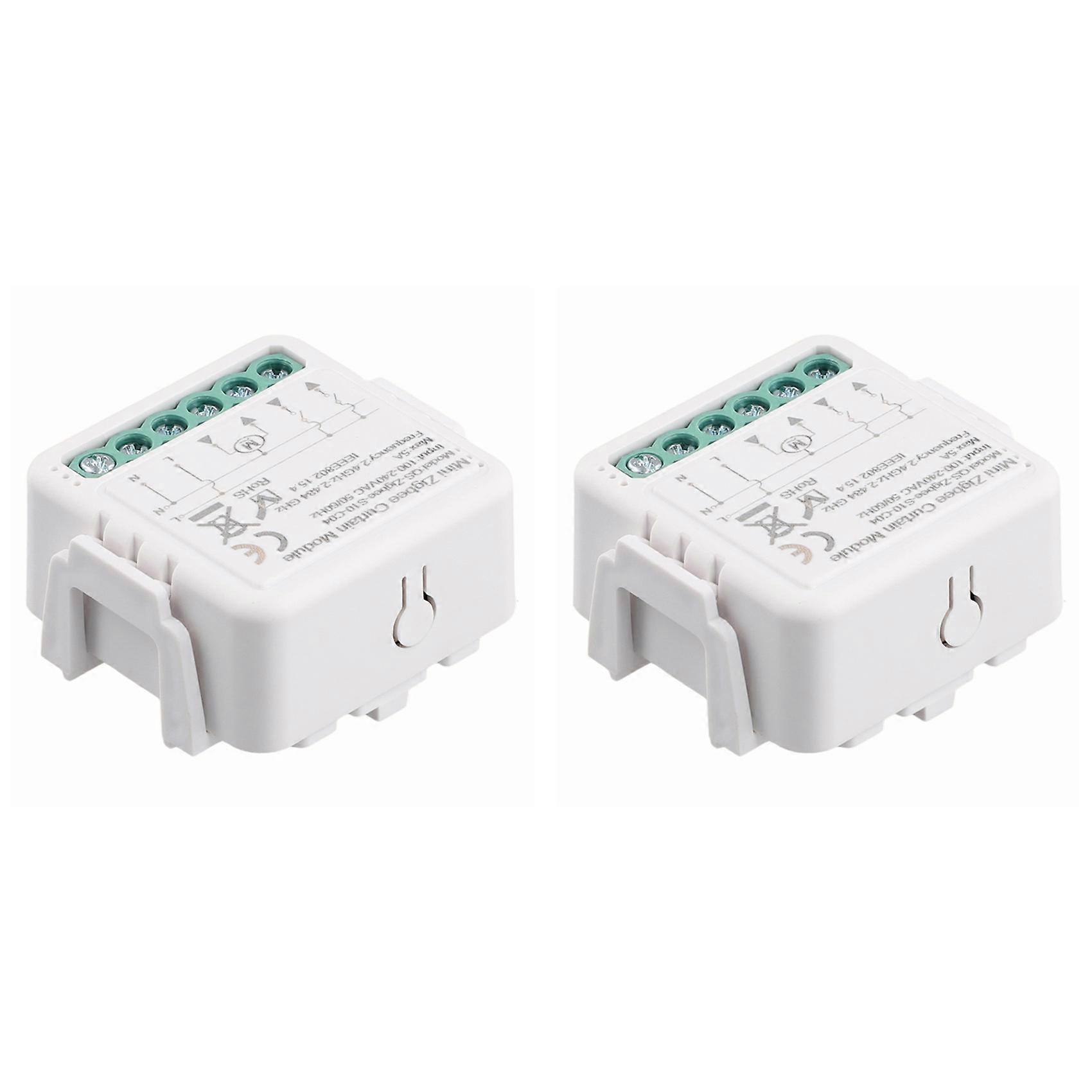 2X Zigbee Switch Light Curtain Dimmer Smart MINI Module C04 Control Breaker Curtain Switch Module Zero Fire Smart Switch