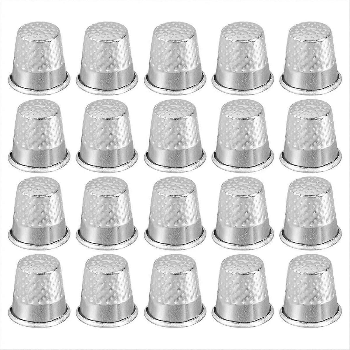 Sewing Thimble Finger Protector, 20 Pcs Metal Finger Shield Ring
