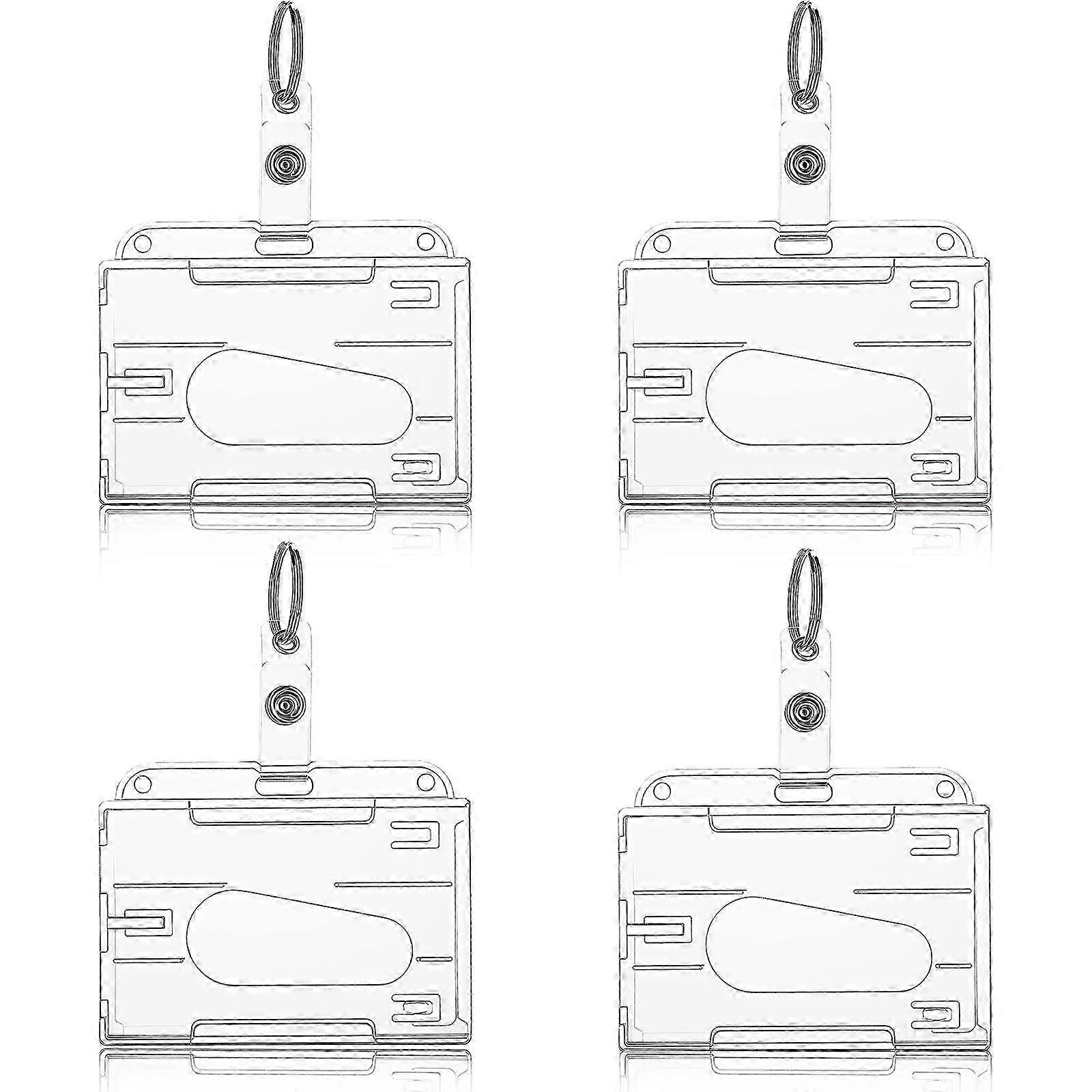 Sturdy Plastic Badge Clip Keychain For Reliable Key And Card Security Multicolor