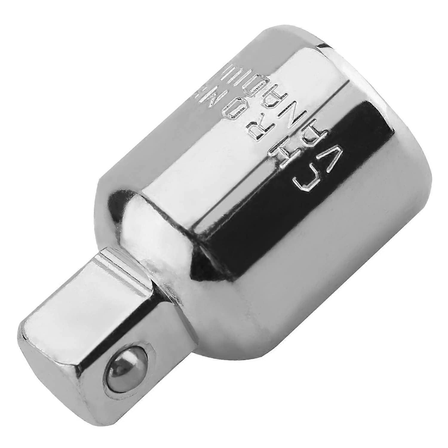 Impact Socket Adapter Set 1/2 Inch to 3/8 Inch, Chrome Vanadium Ratchet Wrench Reducer 2Pack