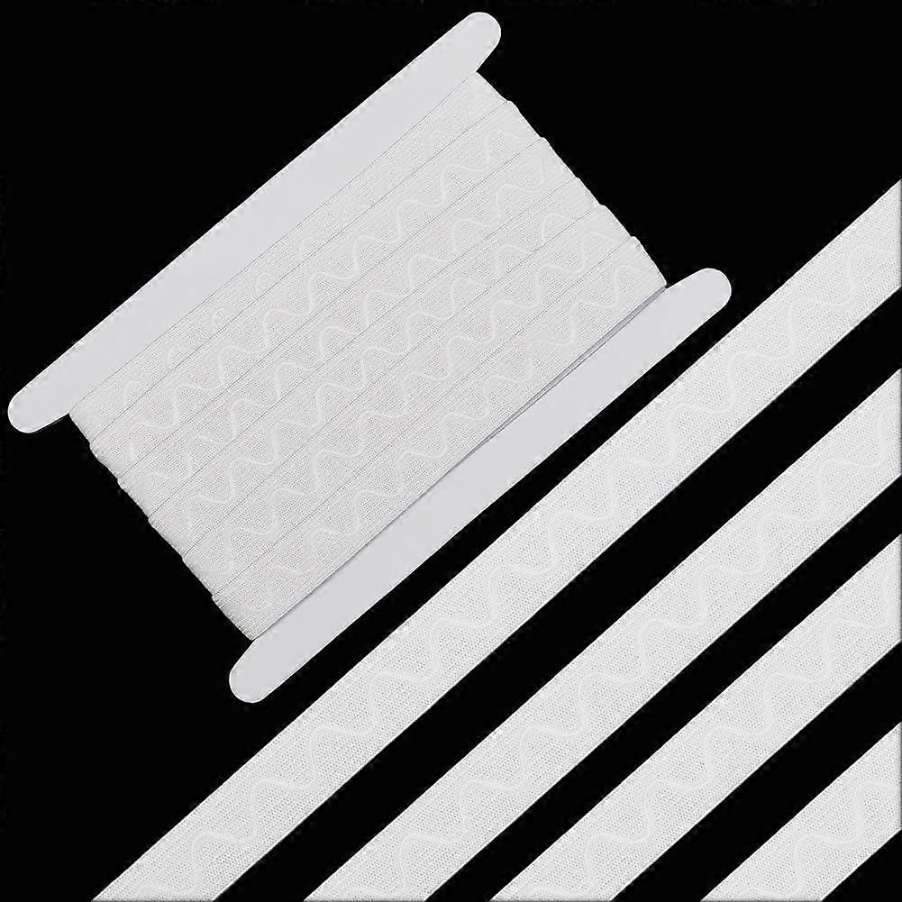 5m x 20mm Wide Silicone Non-Slip Elastic Band White Rubber Stretch Ribbon Single Wave Silicone Flat Elastic Tape Webbing Stretchy Strap for DIY Sewing
