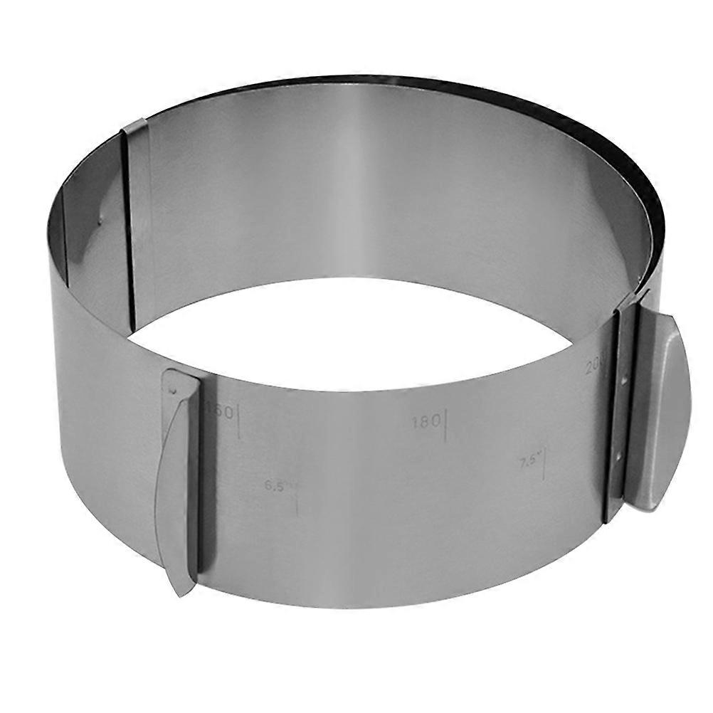 Adjustable Cake Mold for Baking Use 2Pcs Silver Practical Dessert Tools