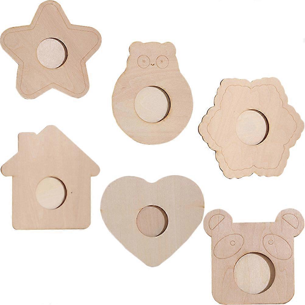 Unfinished Wood Picture Frames For DIY Crafts Home Decoration Square Photo Display Assorted Color 24Pcs