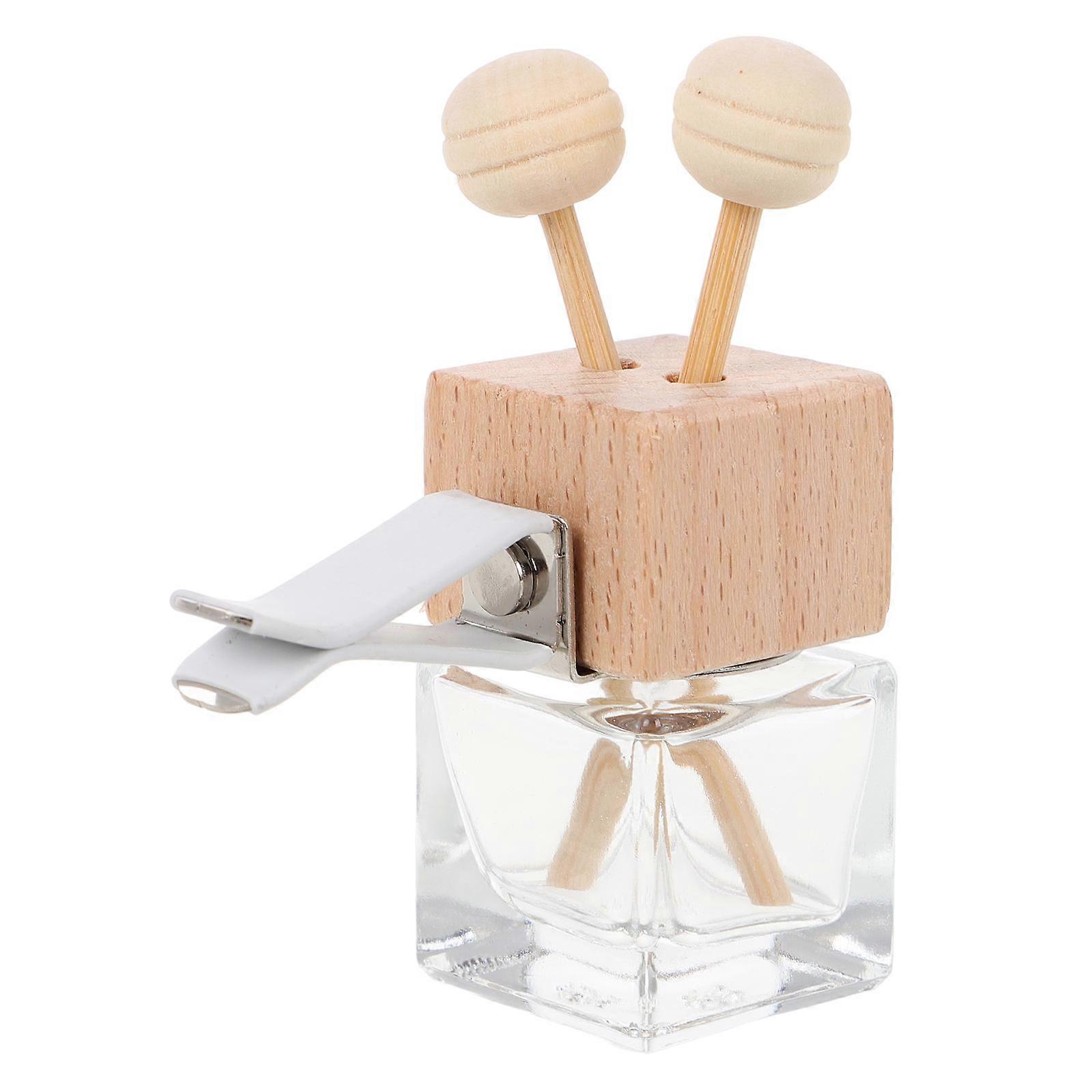 Car Essential Oil Diffuser Glass Clip with Wooden Cap