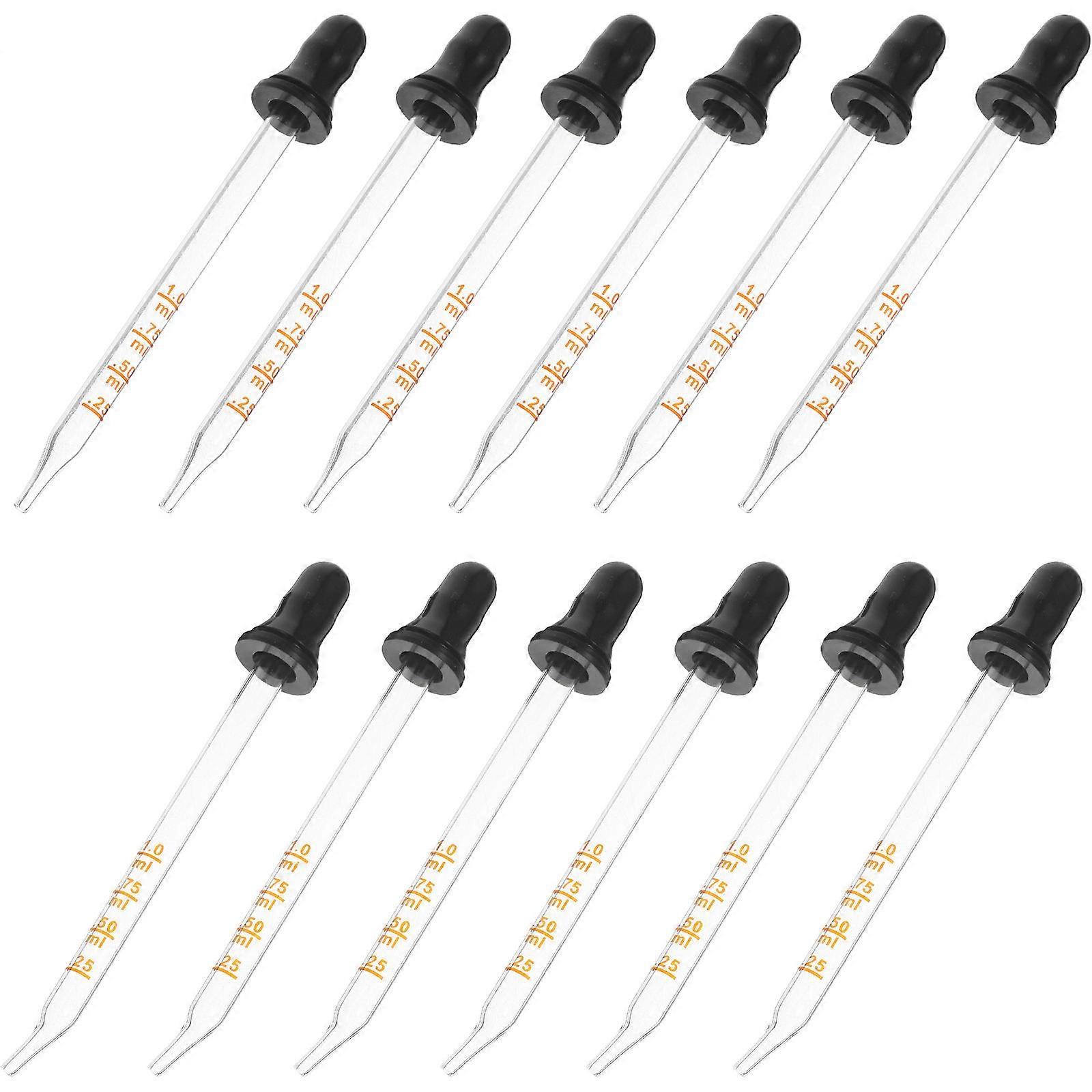 Glass Scale Droppers for Laboratory Use 1Set Transparent Design