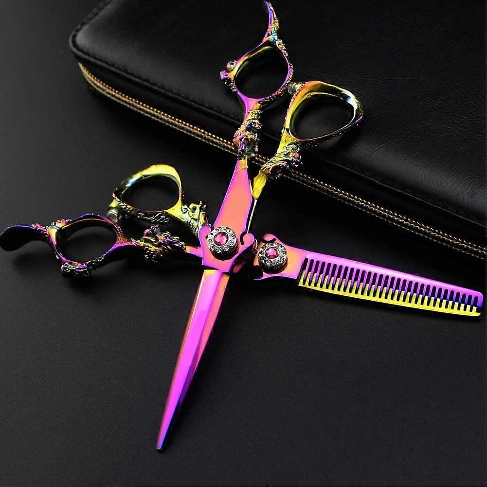 LeftHanded Hairdressing Scissors Set with Sharp Precision Blades, 7 Inch Professional Barber Shears