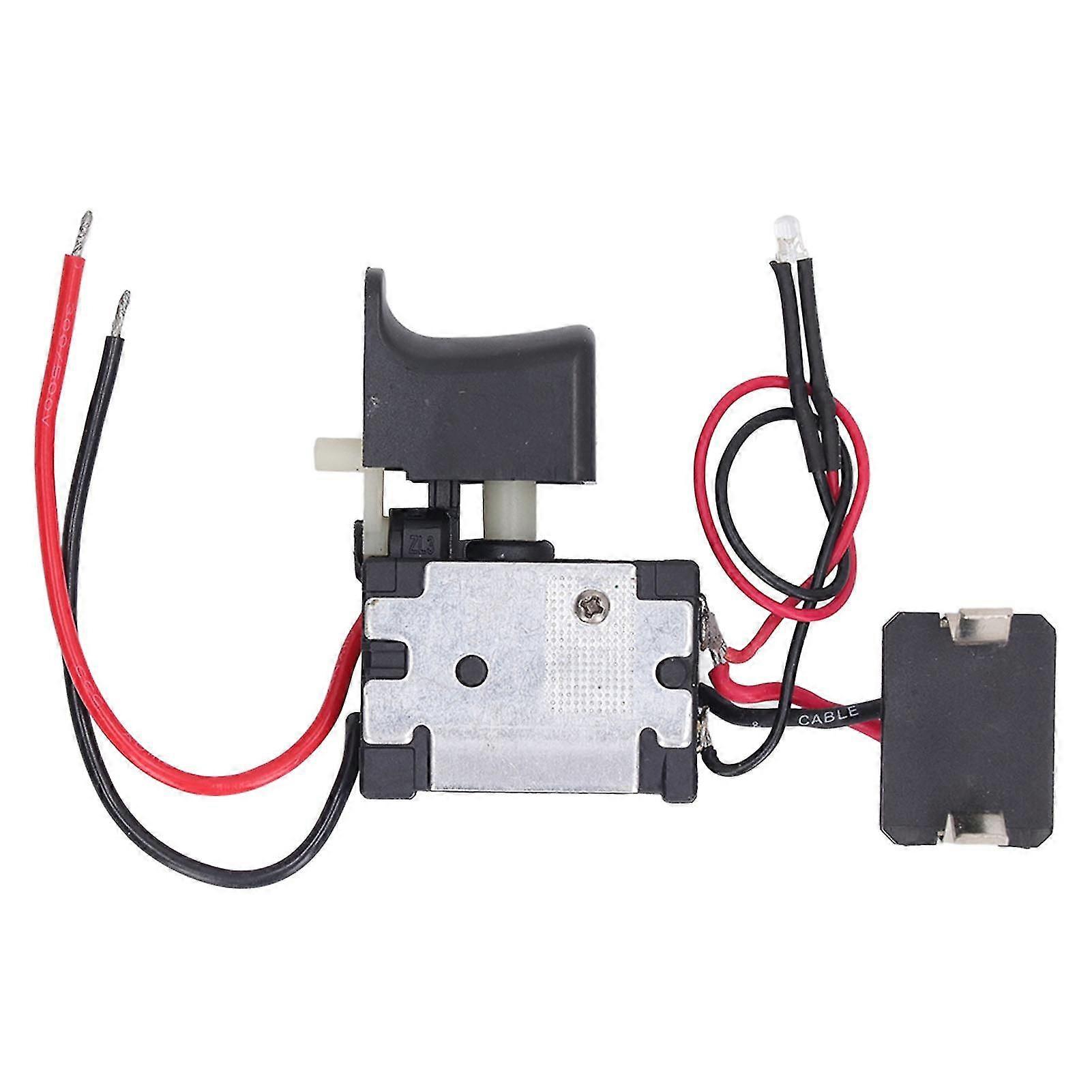 Trigger Switch for Cordless Drill Lithium Battery Electric Wrench Speed Control Trigger Switch with Light 7.2-24V