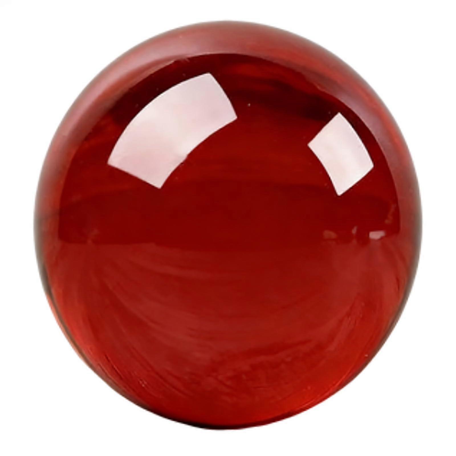 Crystal Suncatcher Glass Prism Ball with Captivating Light Reflections for Home Decor Red Large
