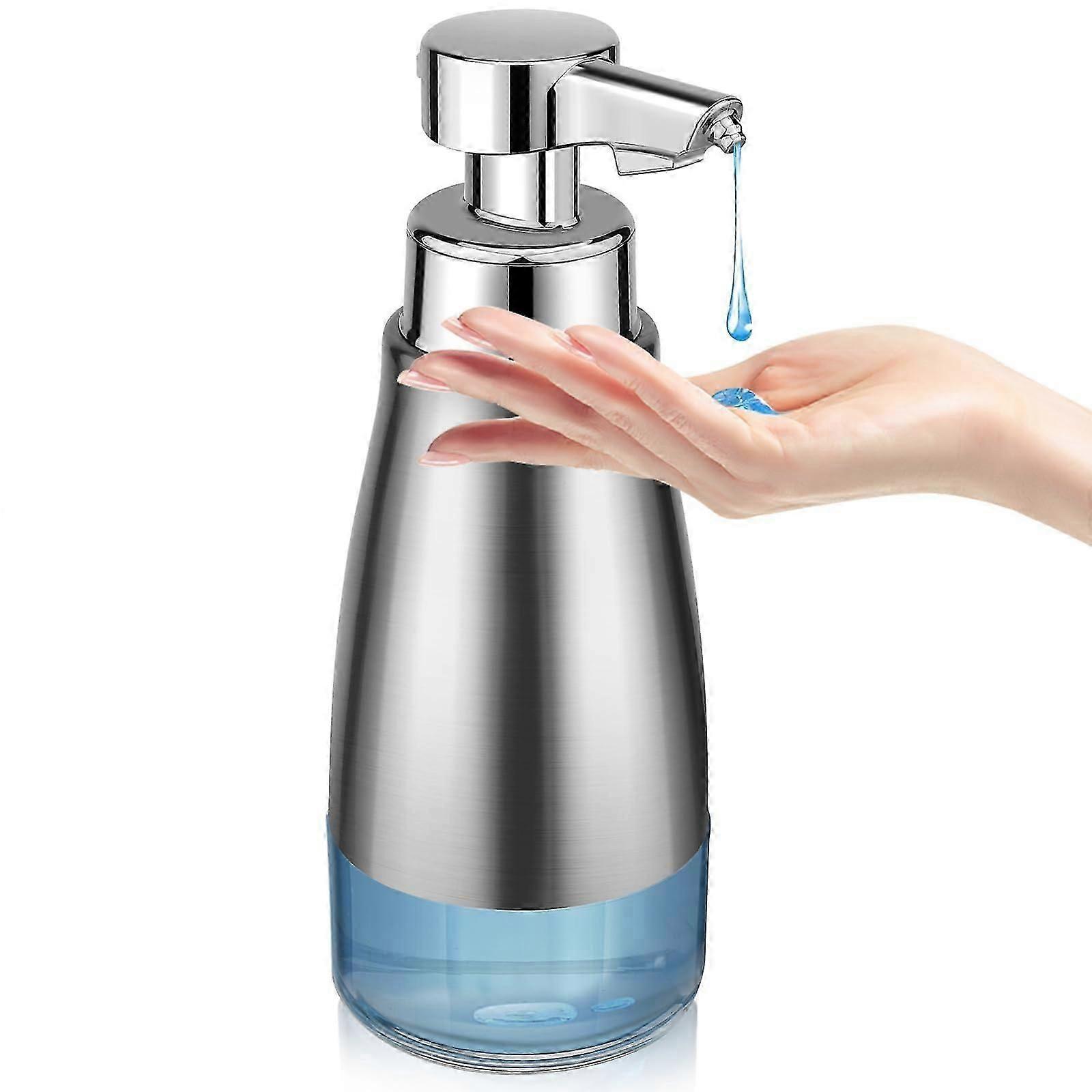 Automatic Touchless Stainless Steel Soap Dispenser for Kitchen Rechargeable Liquid Hand Dish