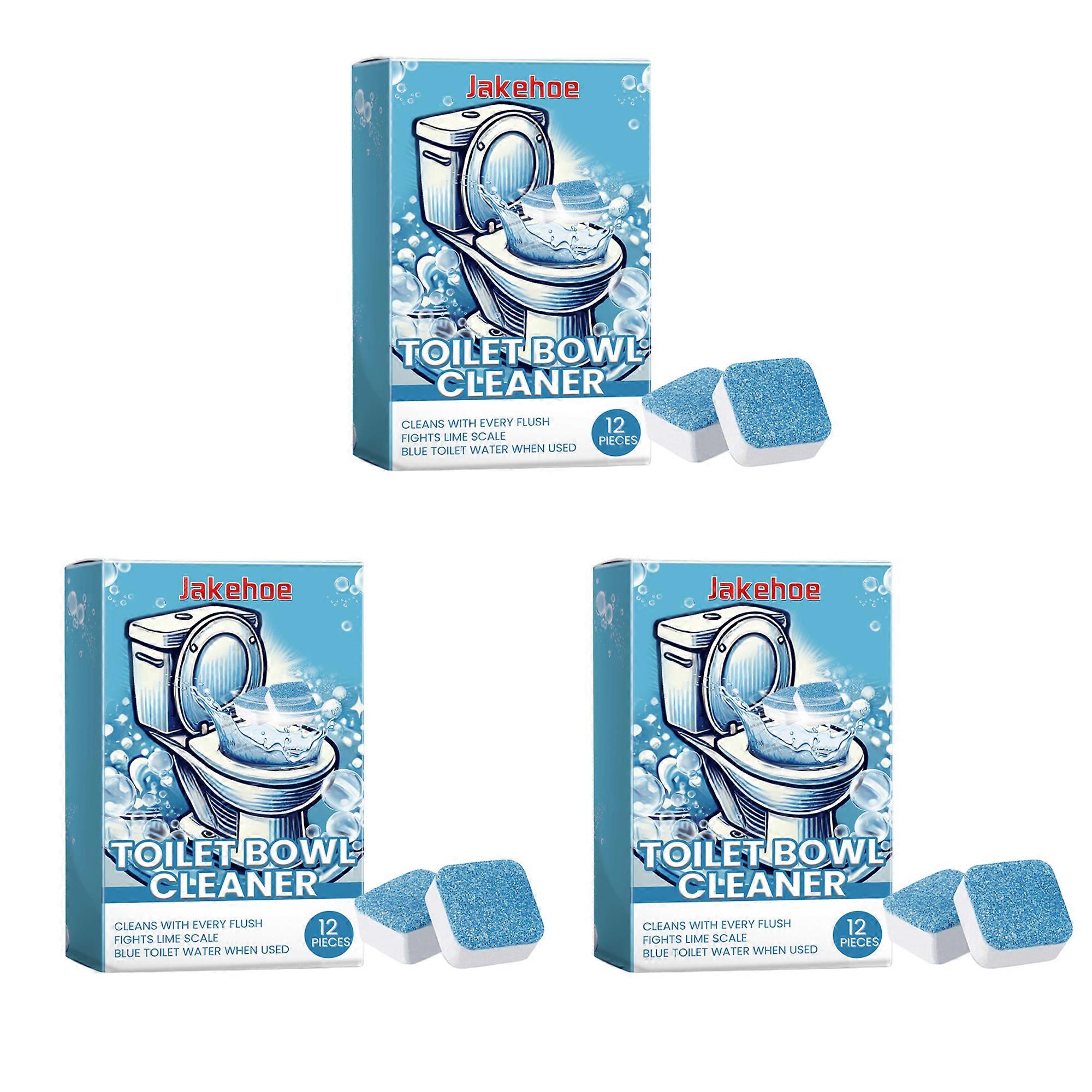 Jakehoe Comprim��s effervescents pour le nettoyage des toilettes, d��sodorisant et d��tartrage des toilettes Nettoyant pour toilettes Nettoyage