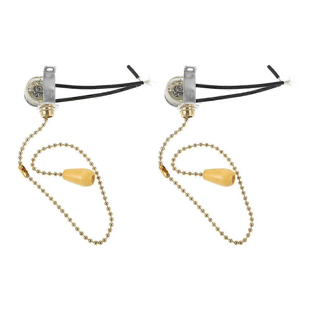 Lamp Fan Ceiling Fan Pull Chain Switch for Light Control 2Pcs Set