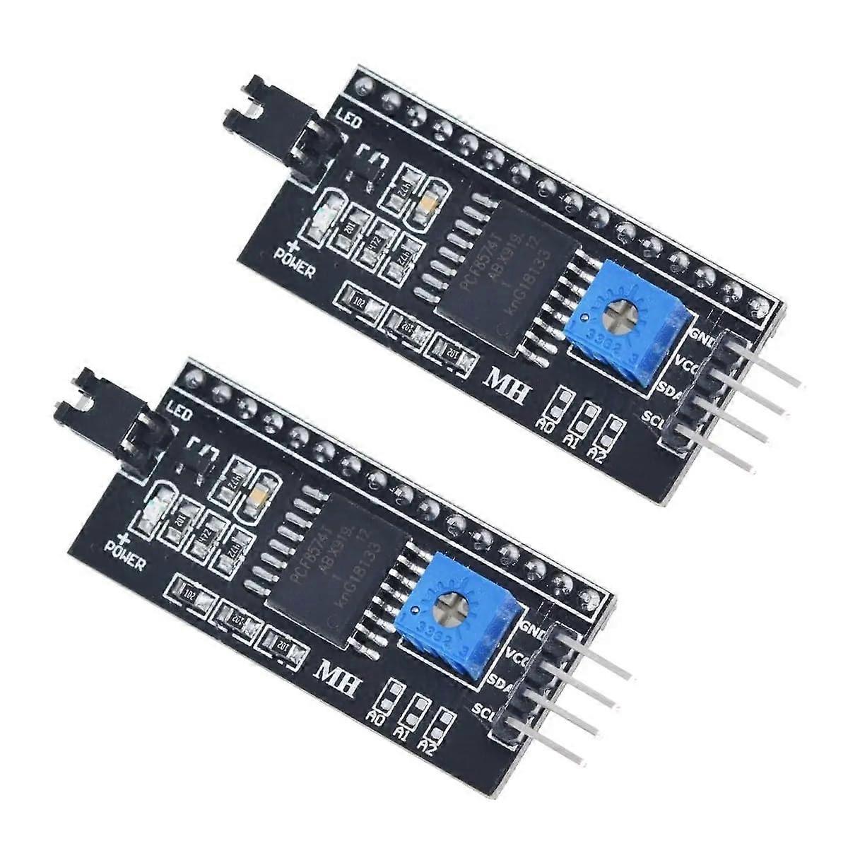 2PCS 1602 I2C LCD Display Module 5V with Bright Backlight for Arduino Raspberry Pi