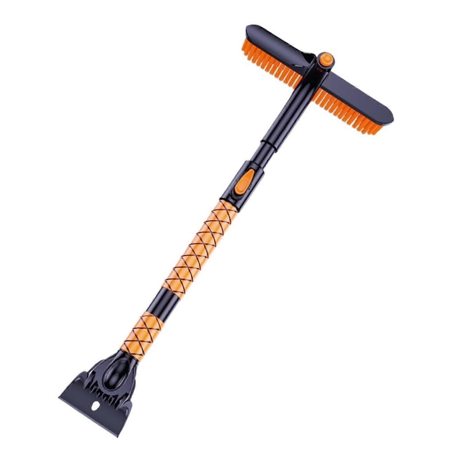 Car Snow Scraper with Retractable Handle and Brush for Windshield Ice Removal Winter Car Tool