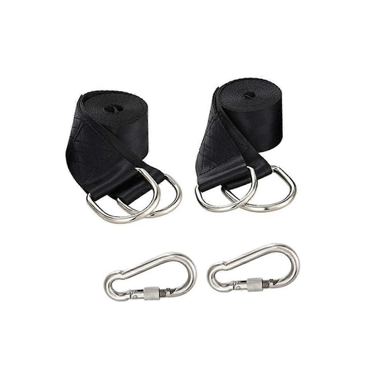 Tree Swing Straps Kit with Carabiners, HeavyDuty Polyester, Weather Resistant, Easy Install