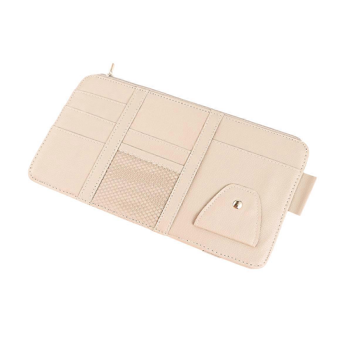 Sun Visor Storage Bag Vehicle-Mounted PU Storage Bag for Car Use
