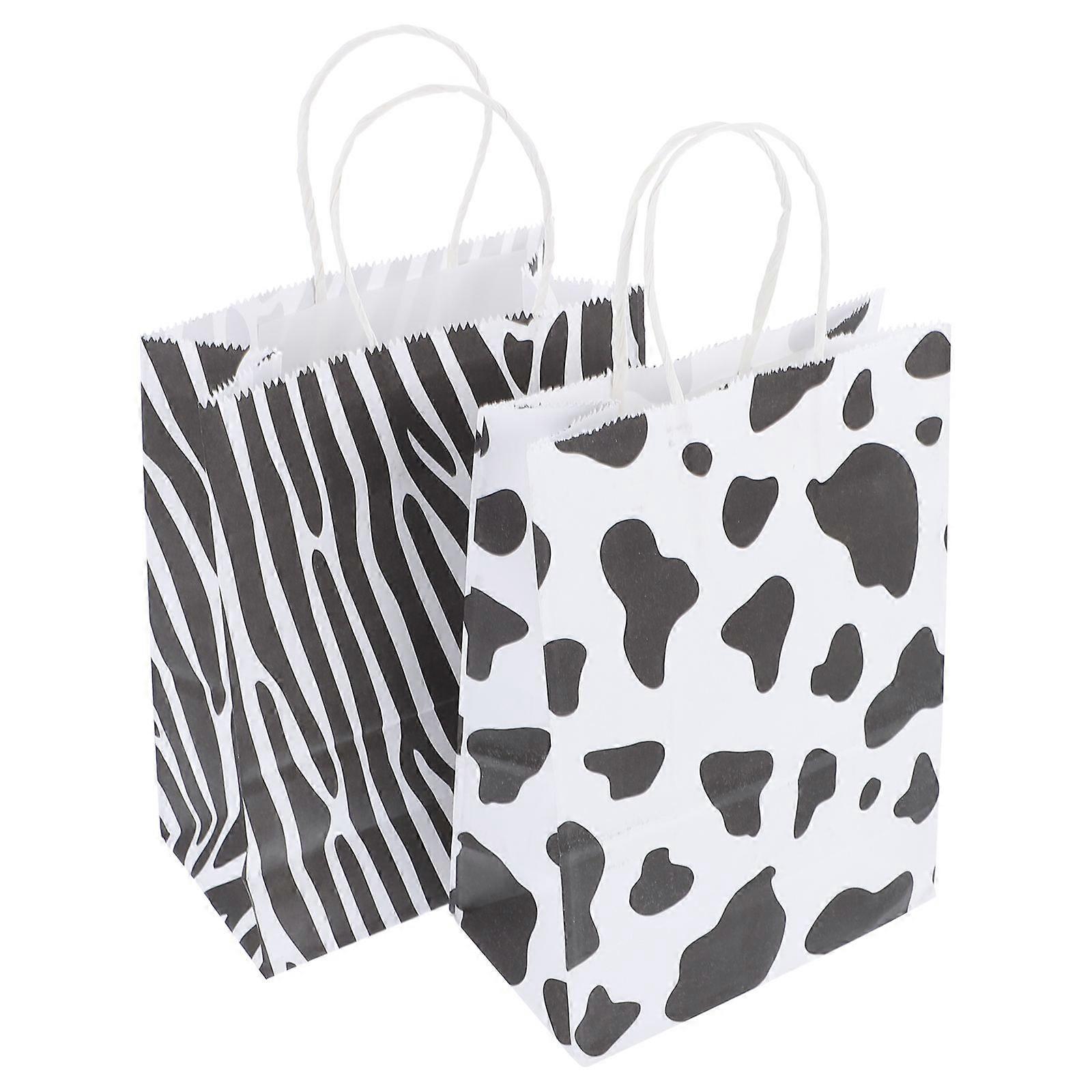 White Paper Packaging Bags with Zebra Pattern for Snacks Packing 24Pcs