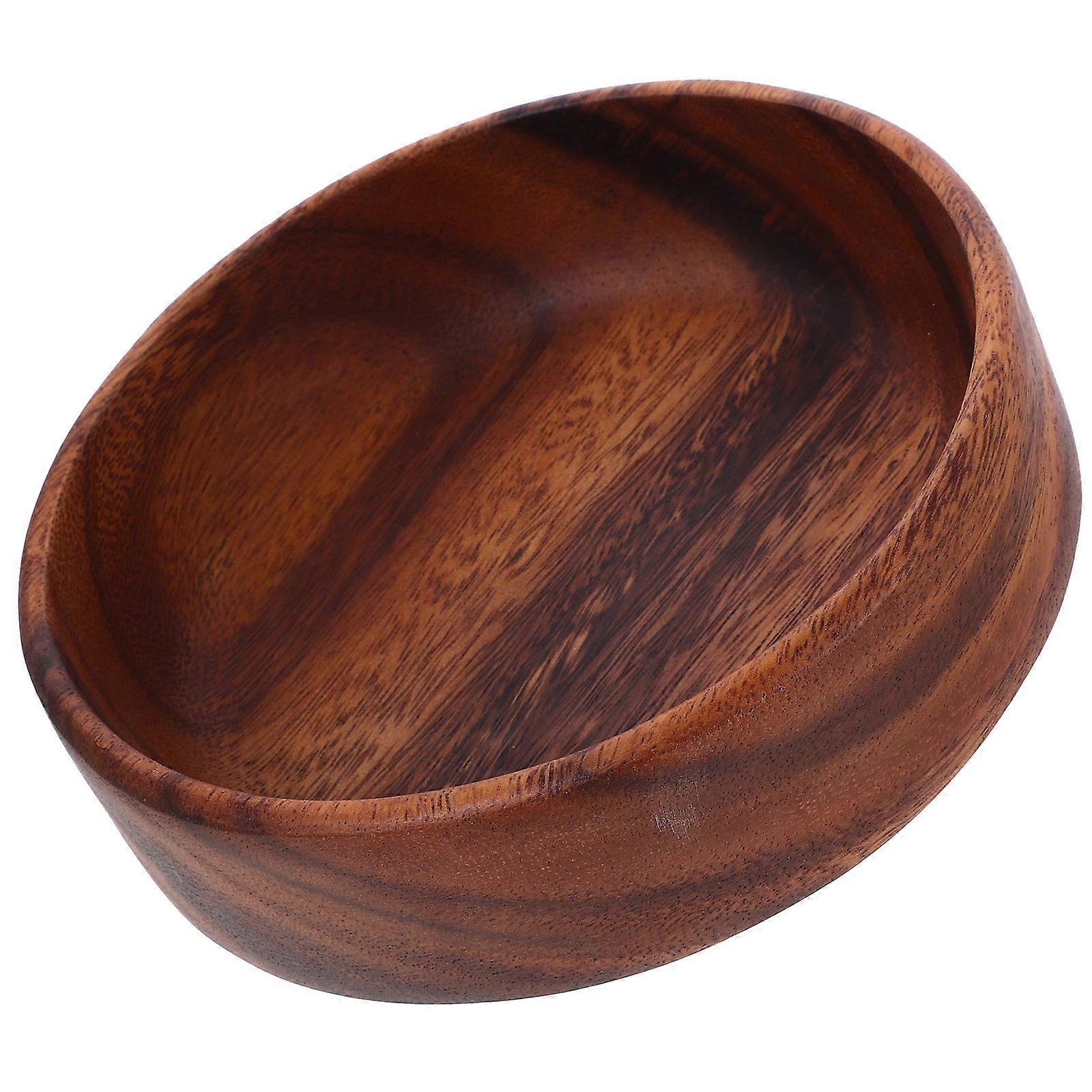 Wooden Fruit Dish for Kitchen Use with Carving Design