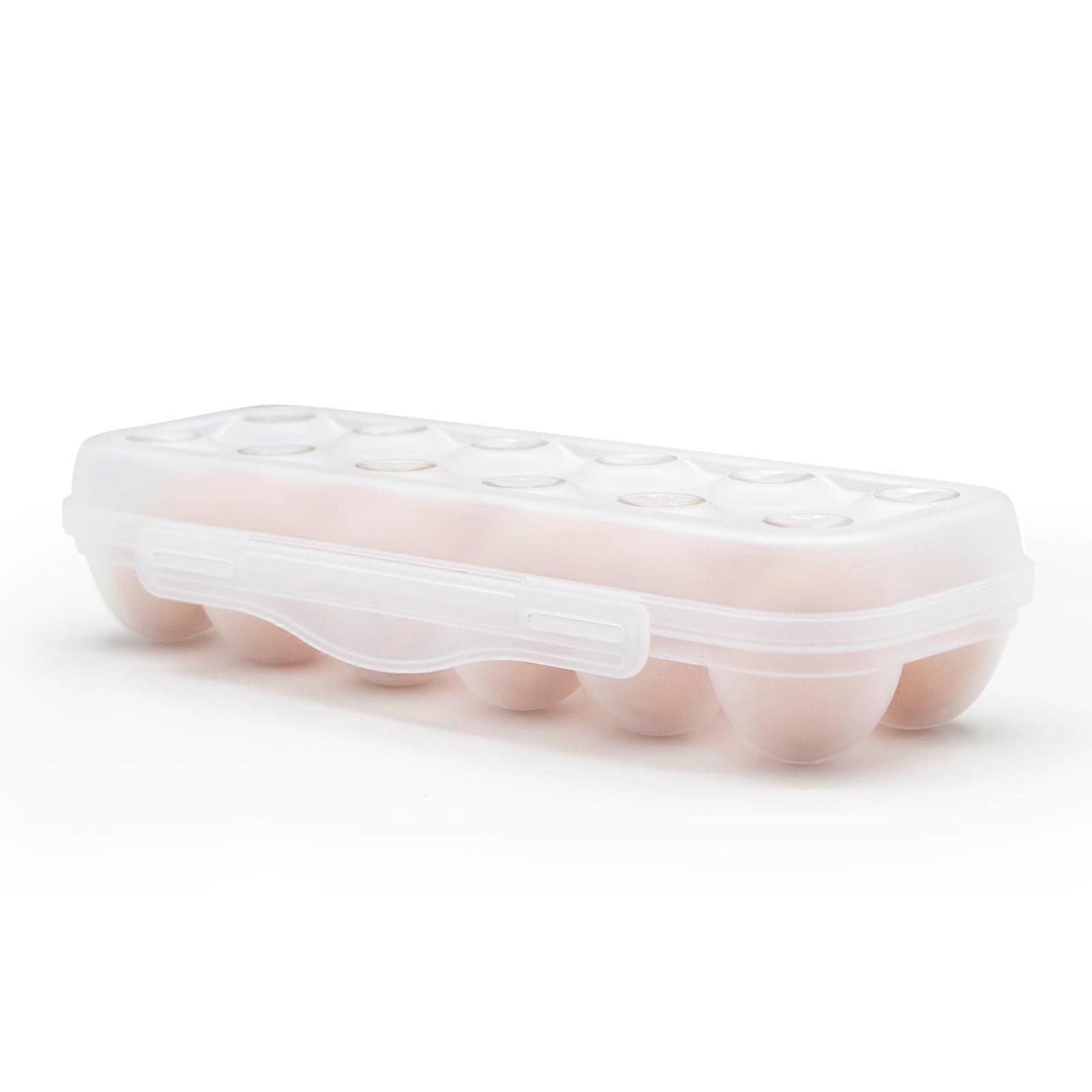 Egg Storage Container with Lid and Safety Lock, Stackable Egg Holder for Refrigerator, Durable Design