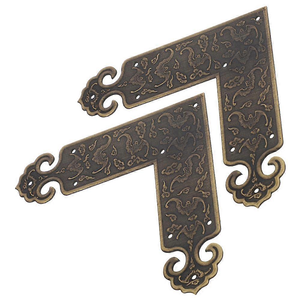 Copper Corner Guards Brass Corner Protectors for Decorative Cabinets 2Pcs