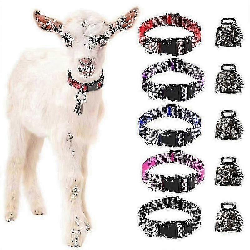 Adjustable livestock collars for sheep and cattle 5-pack