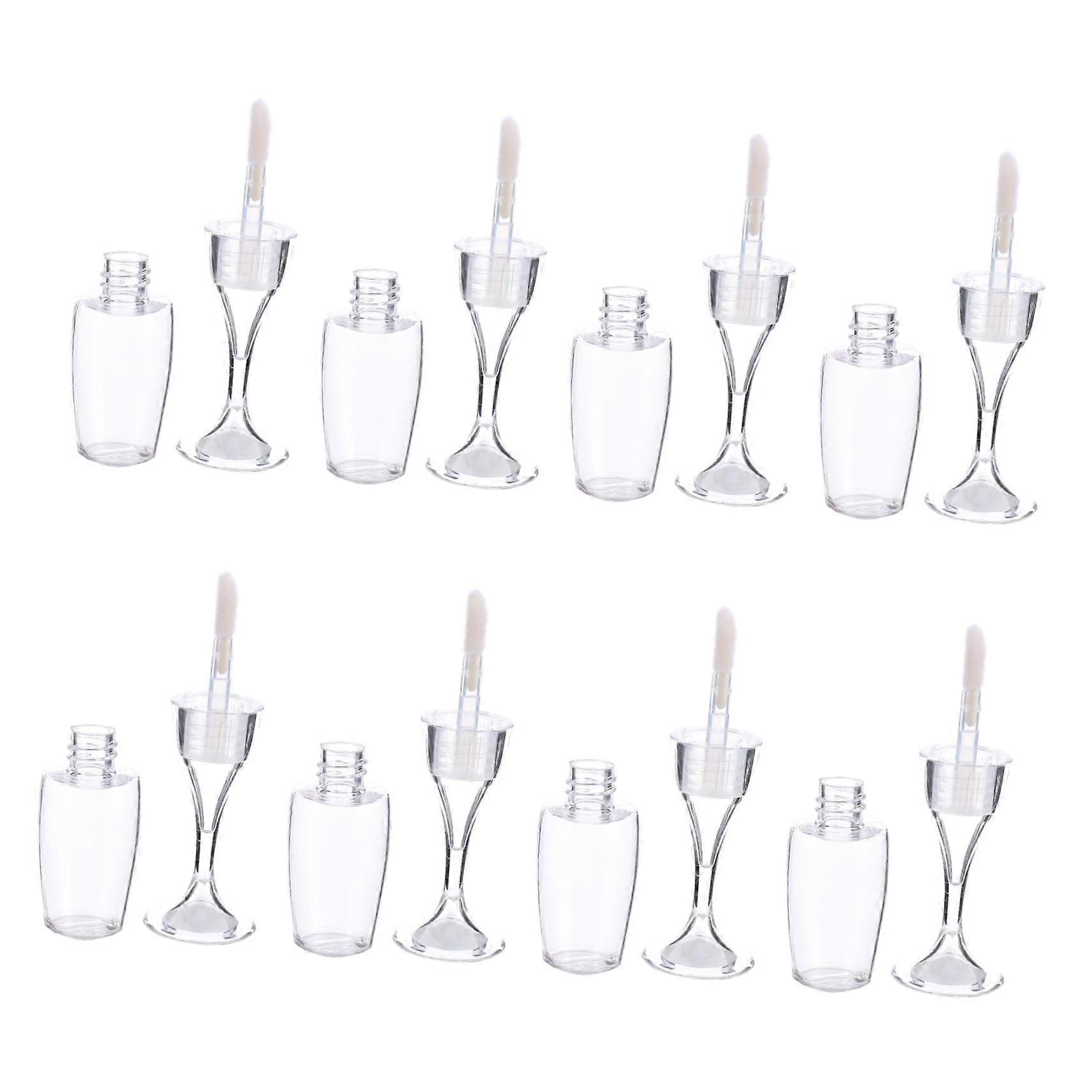 Lip Gloss Containers 8pcs Mini Wine Glass Shape Empty Tubes Reusable LeakProof Travel Size
