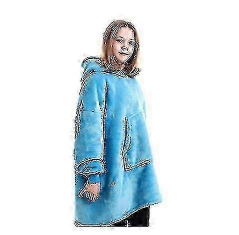 Hooded Blanket Pullover For Children 25-26