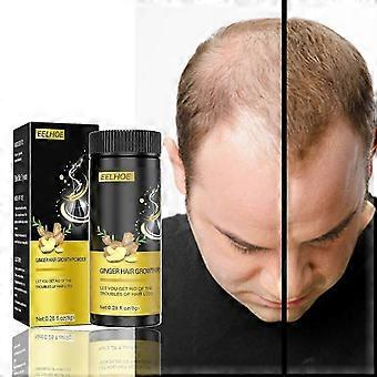 Ginger Hair Care Powder - Naturalna kuracja nawilżająco-wzmacniająca dla grubszych, ciemniejszych włosów | Stymuluje wzrost włosów, zmniejsza wypadanie włosów, 8g trav