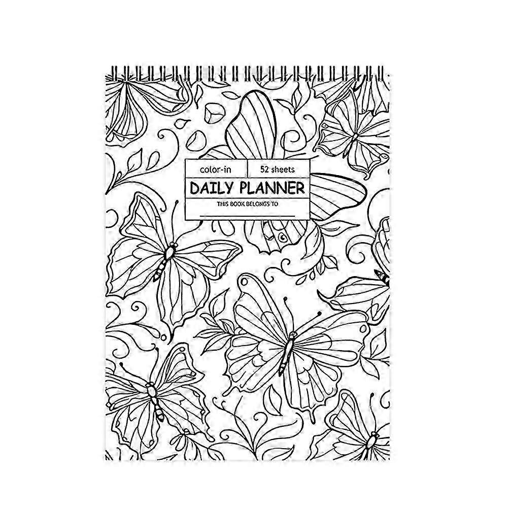 Colorin Notebook 52 Sheets Flower Coloring Notebook Model A