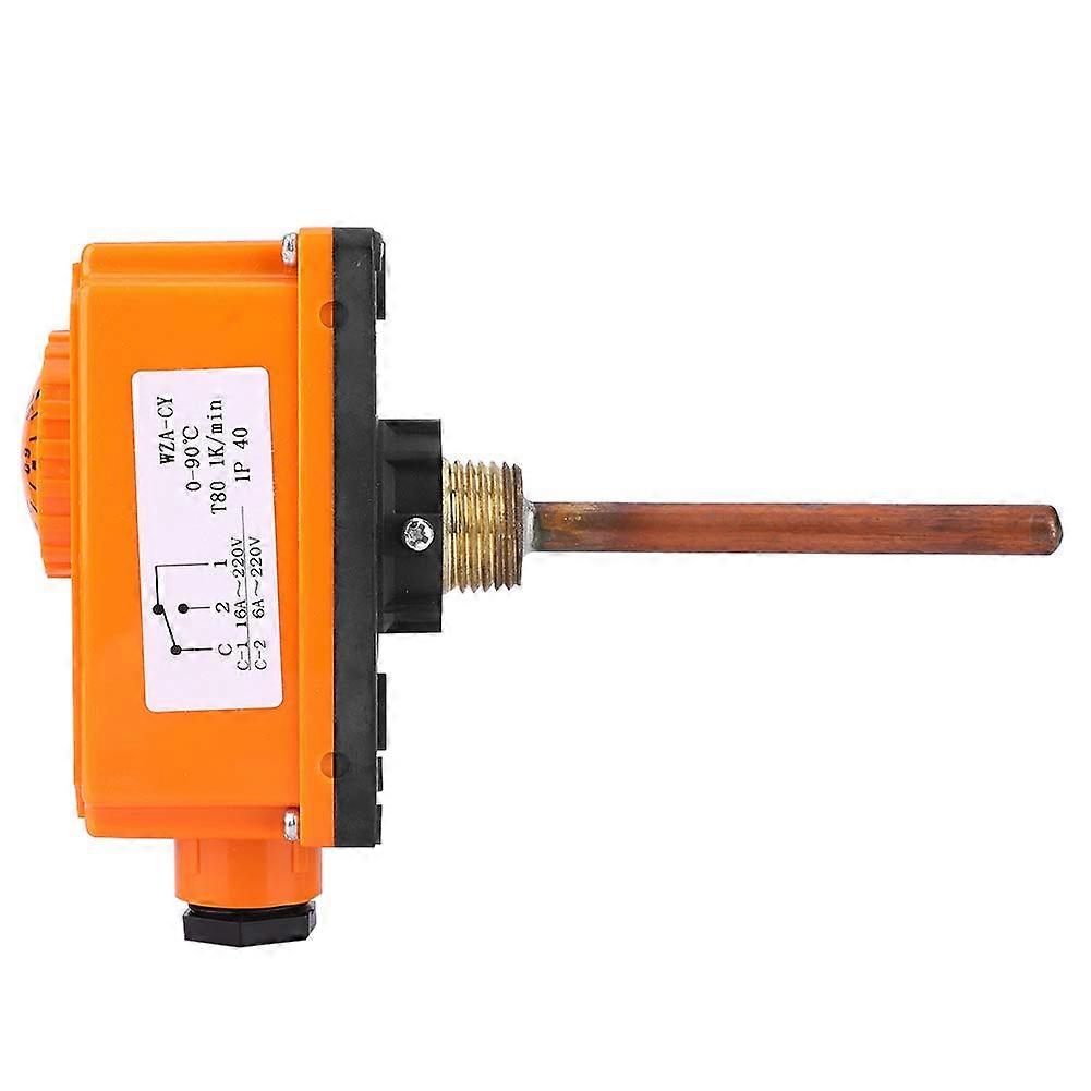 Water Pipe Thermostat with Adjustable 090°C Hot Water Temperature Controller for Heating Systems