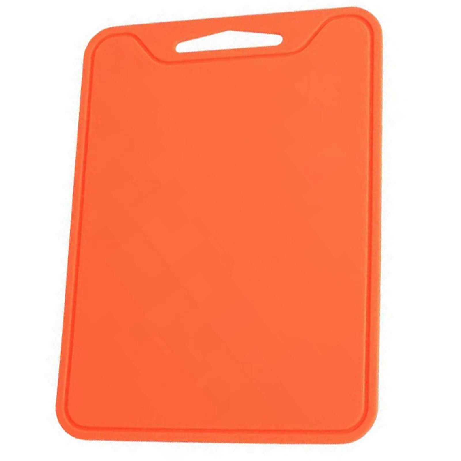 Silicone Cutting Board Double Sided NonSlip Foldable Chopping Board for Kitchen Meat Vegetables Orange