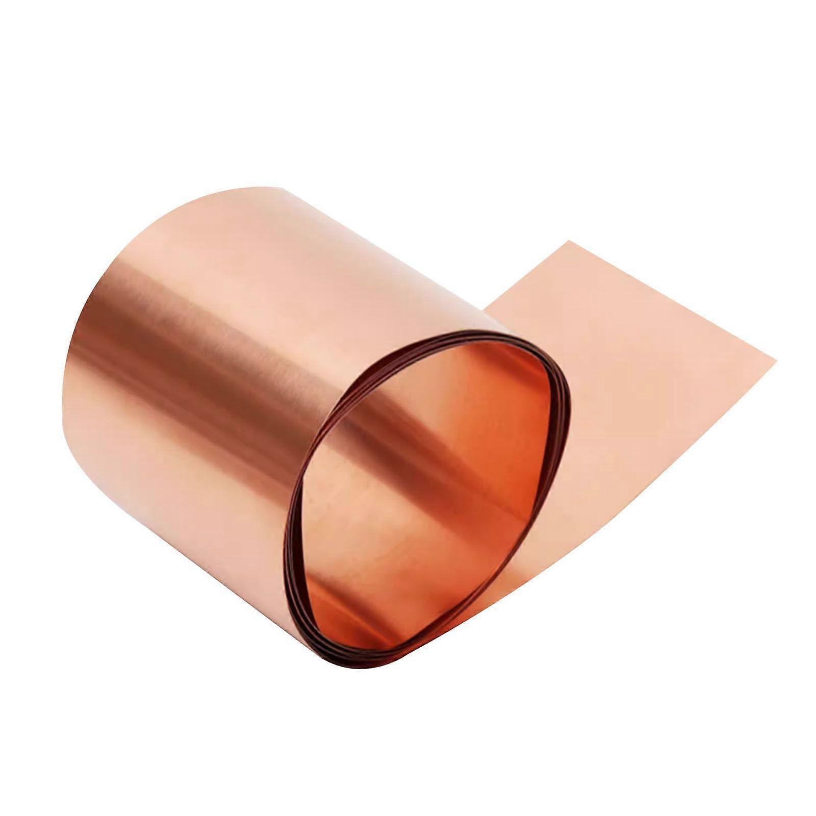 Pure Copper Sheet Roll 0.5mm Thick  Conductivity Weatherproof Bendable Copper Strip 1m